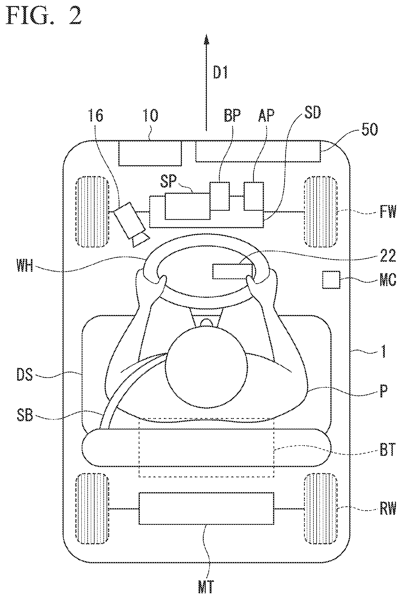 Patent US12602054 Figure 2 – Control device for mobile object, control method for mobile object, and storage medium