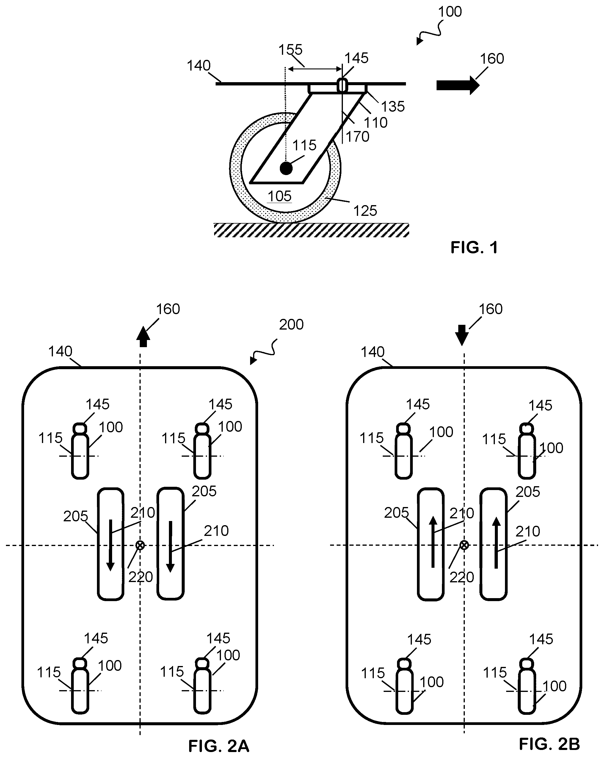 Patent US12602062 Figure 1 – Reducing resistance to movement of devices that include casters