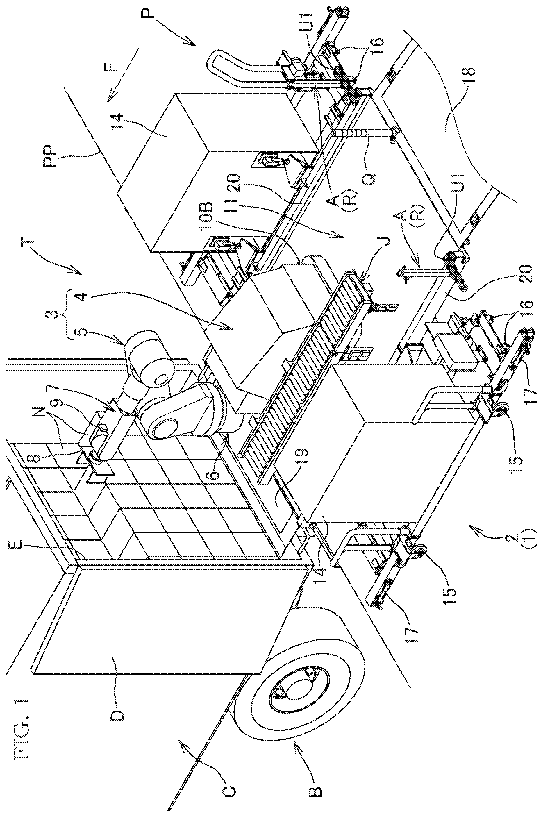 Patent US12602063 — Load handling system and load handling method — Figure 1