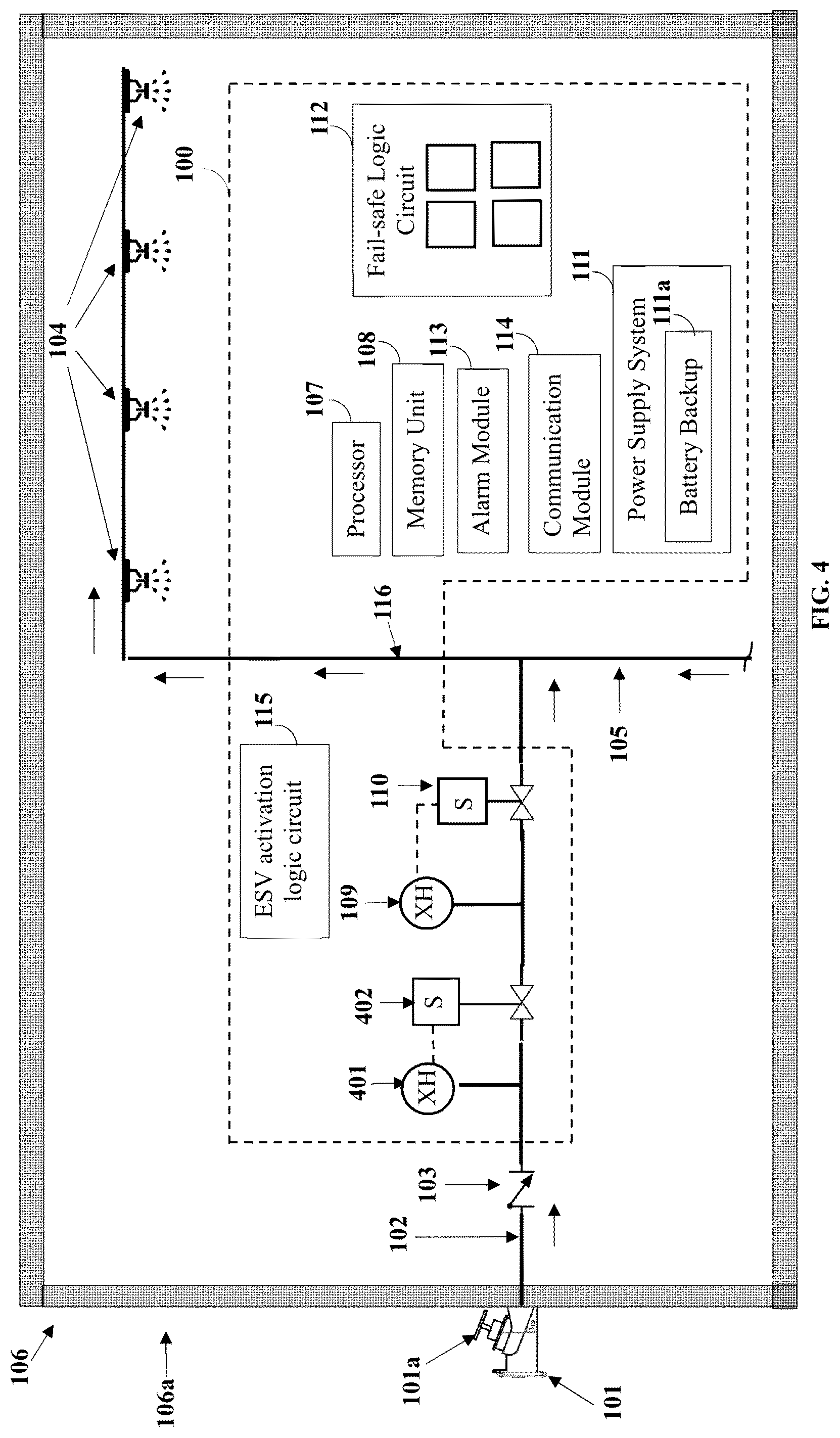 Patent US12602066 Figure 4 – Non-permissive fire connection system