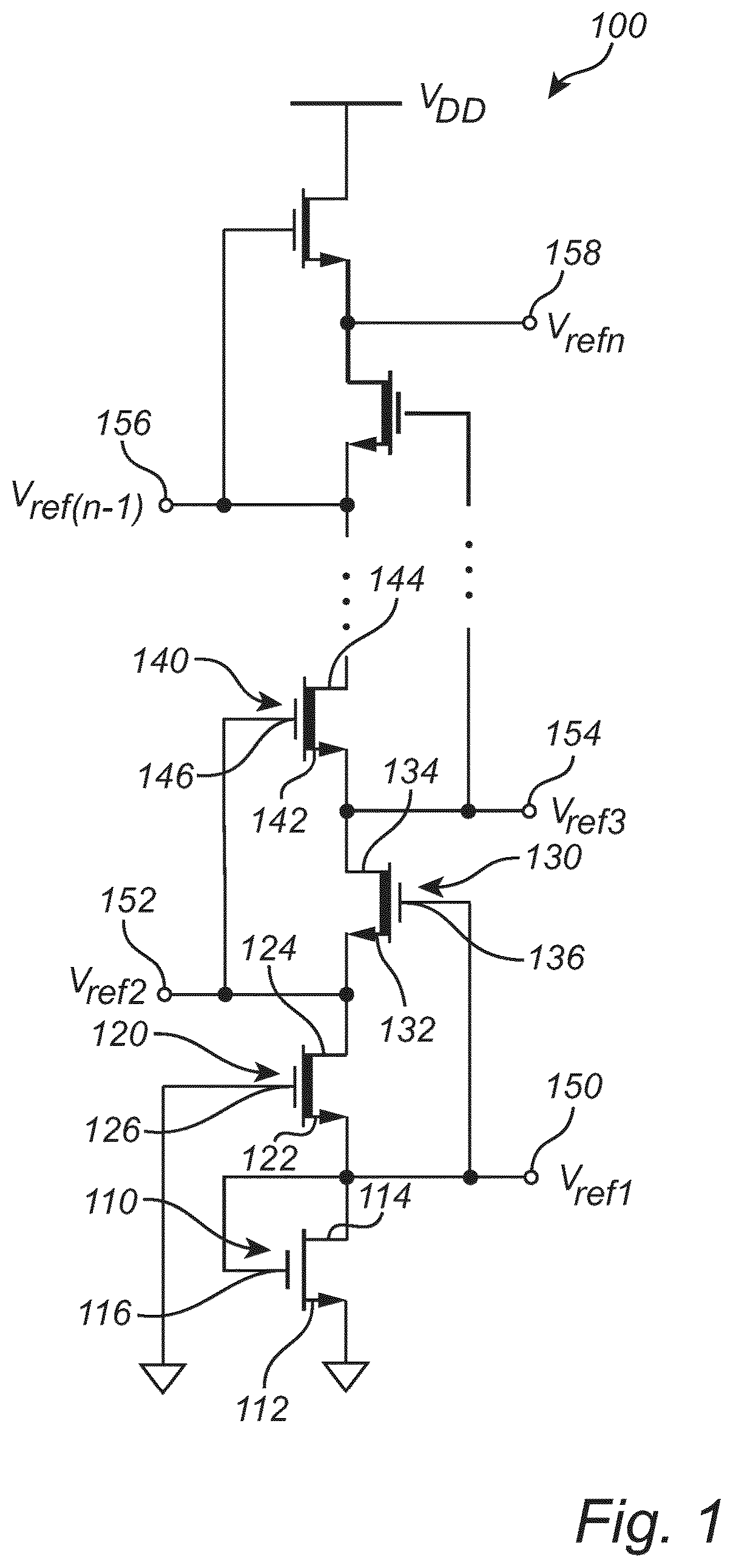 Patent US12602070 Figure 1 – Voltage reference circuit and a power management unit