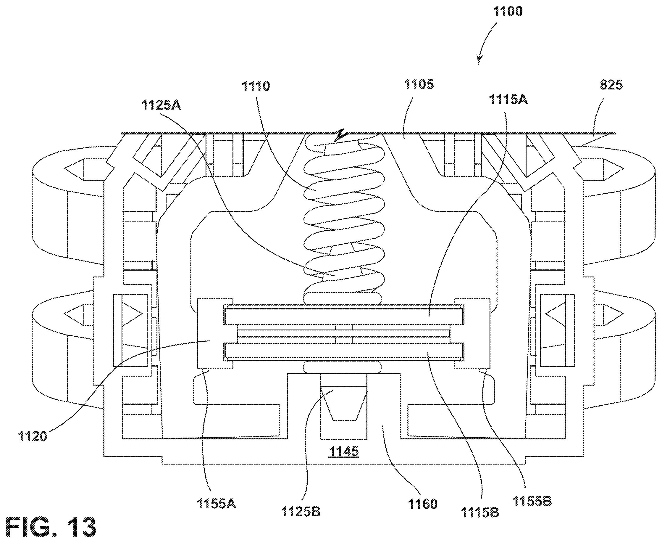 Patent US12602071 Figure 13 – Vehicle pads that emulate traditional vehicle pedals and include mechanical hysteresis