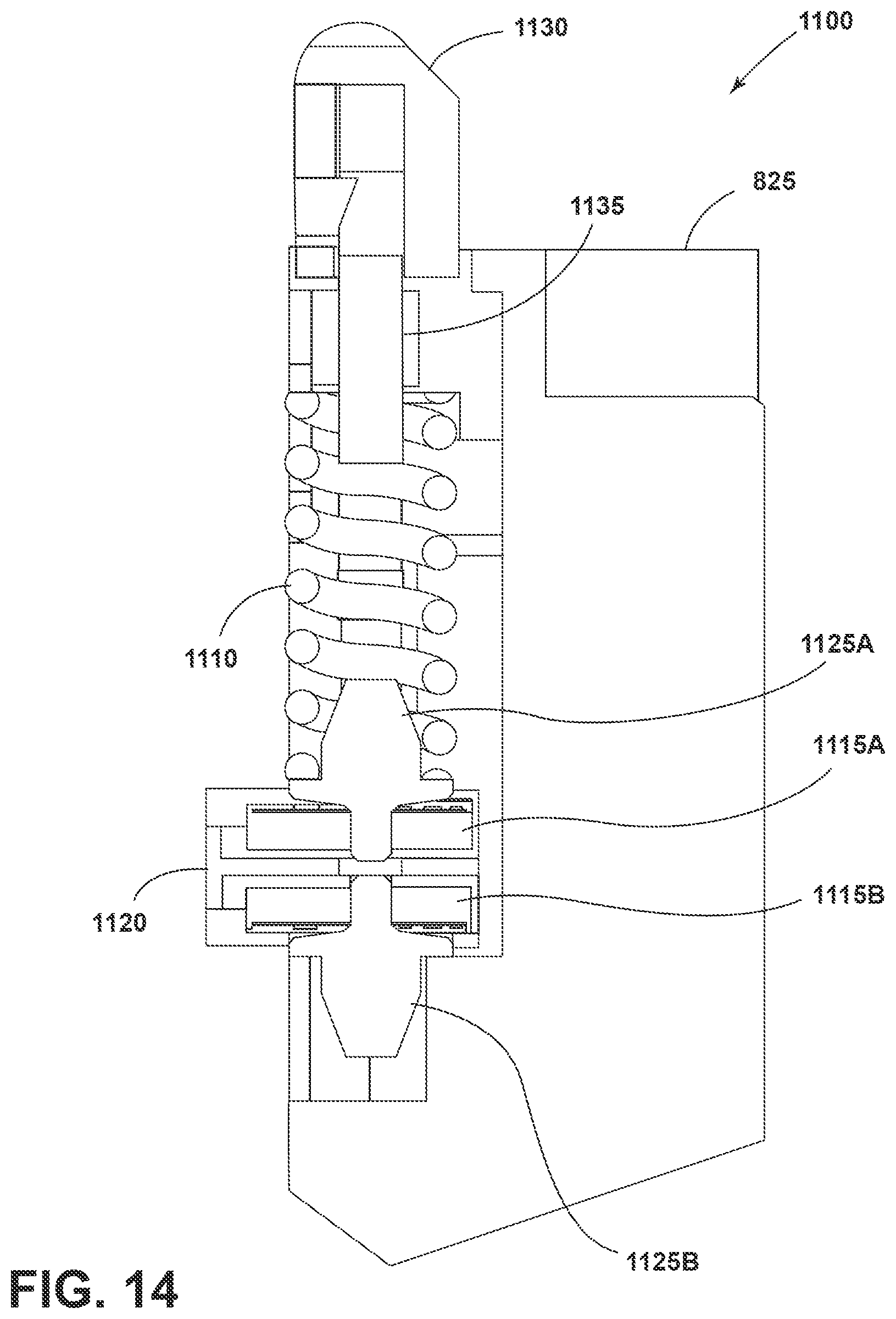 Patent US12602071 Figure 14 – Vehicle pads that emulate traditional vehicle pedals and include mechanical hysteresis