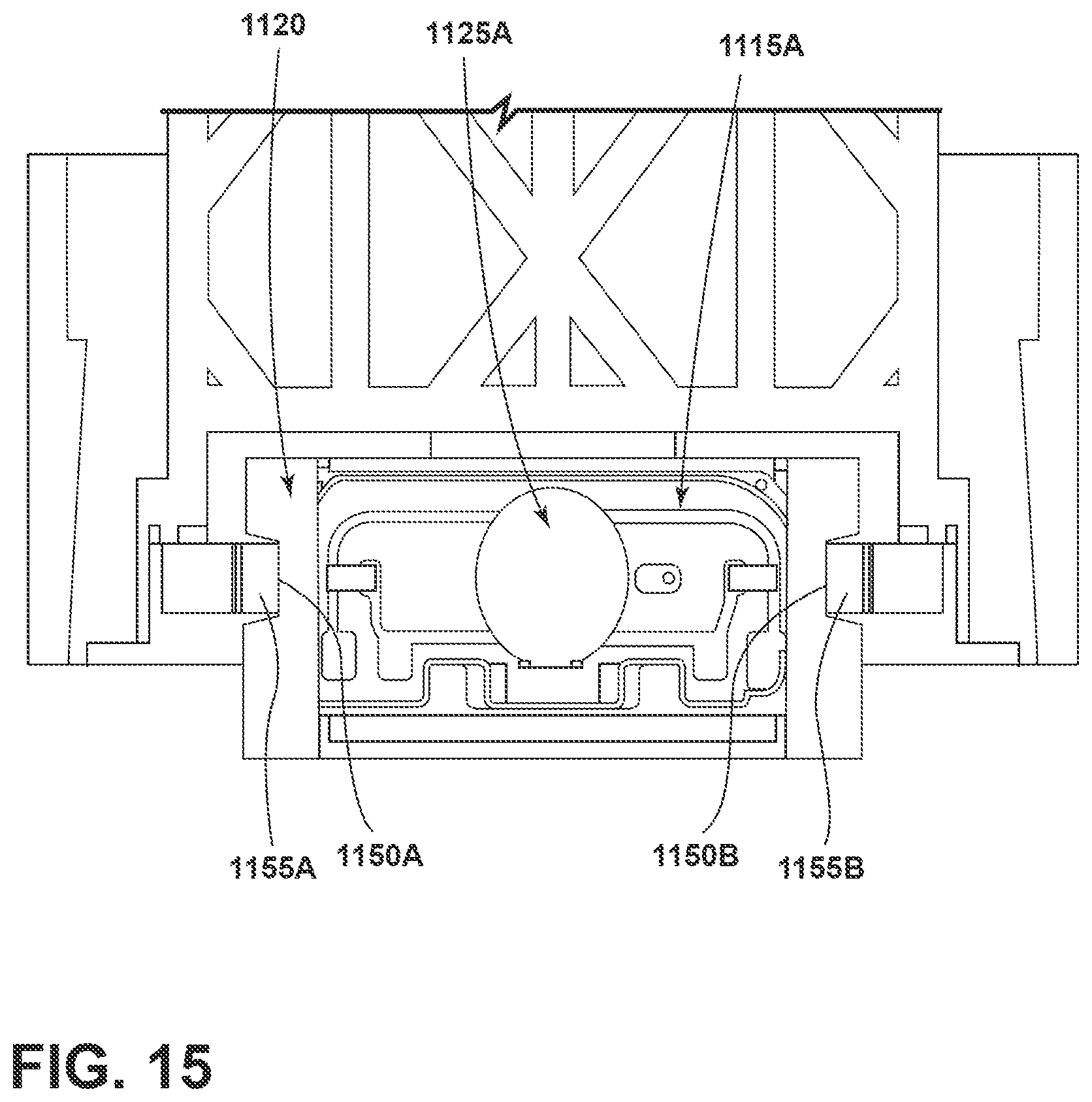 Patent US12602071 Figure 15 – Vehicle pads that emulate traditional vehicle pedals and include mechanical hysteresis
