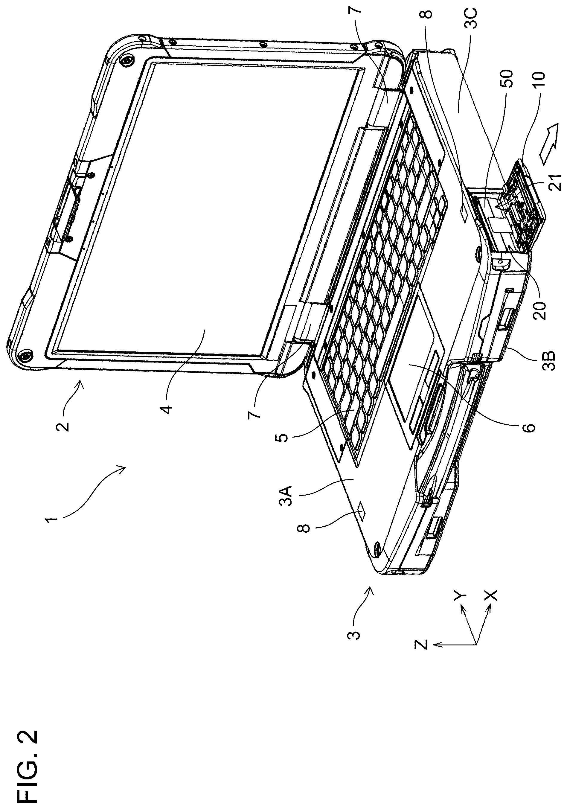 Patent US12602079 Figure 2 – Electronic device