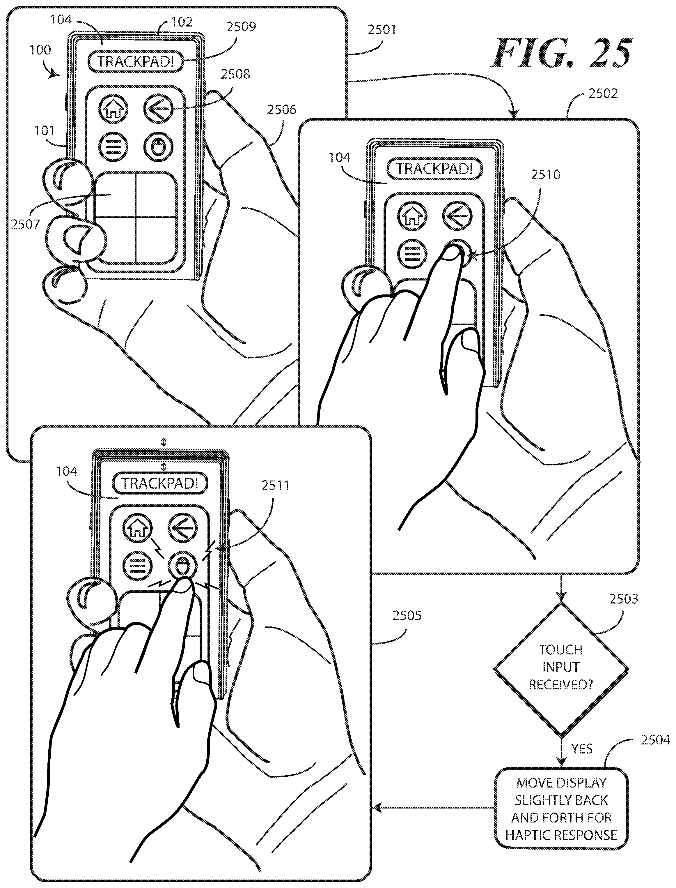 Patent US12602082 Figure 15 – Electronic devices with translating flexible displays and corresponding methods for providing haptic feedback