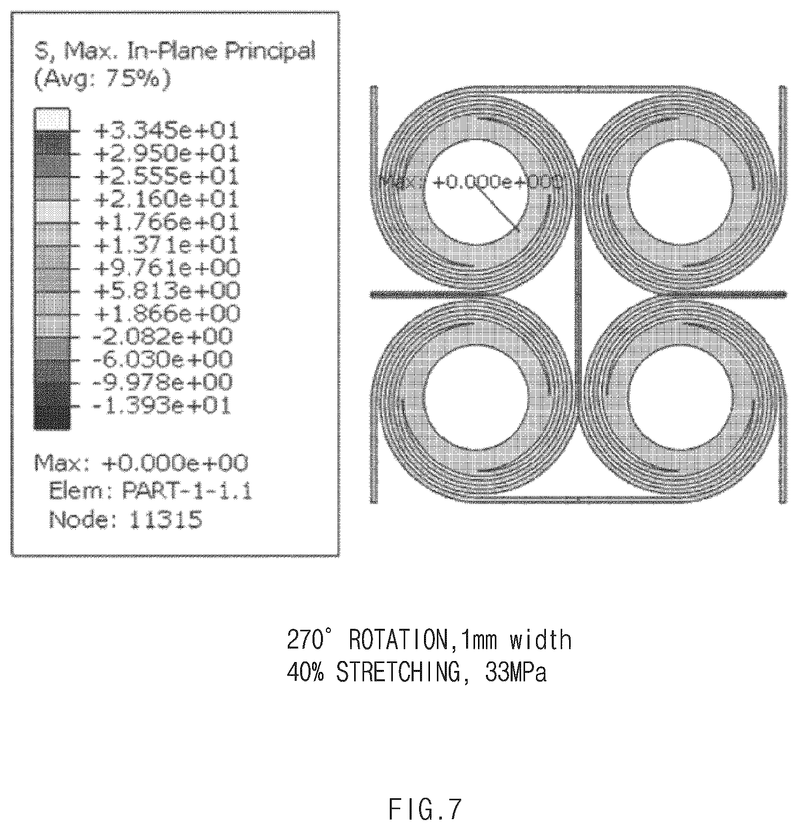 Patent US12602083 Figure 7 – Stretchable display having negative Poisson's ratio