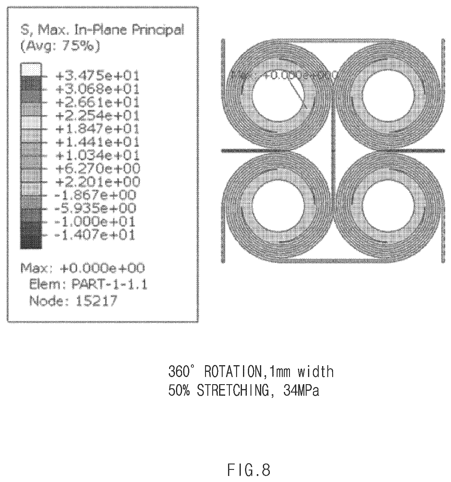 Patent US12602083 Figure 8 – Stretchable display having negative Poisson's ratio