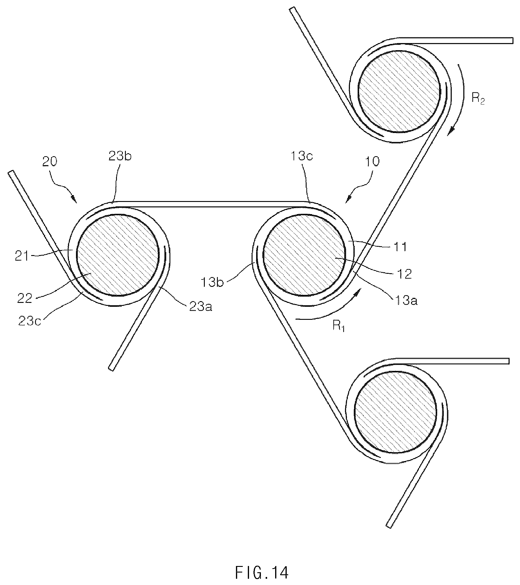 Patent US12602083 Figure 14 – Stretchable display having negative Poisson's ratio