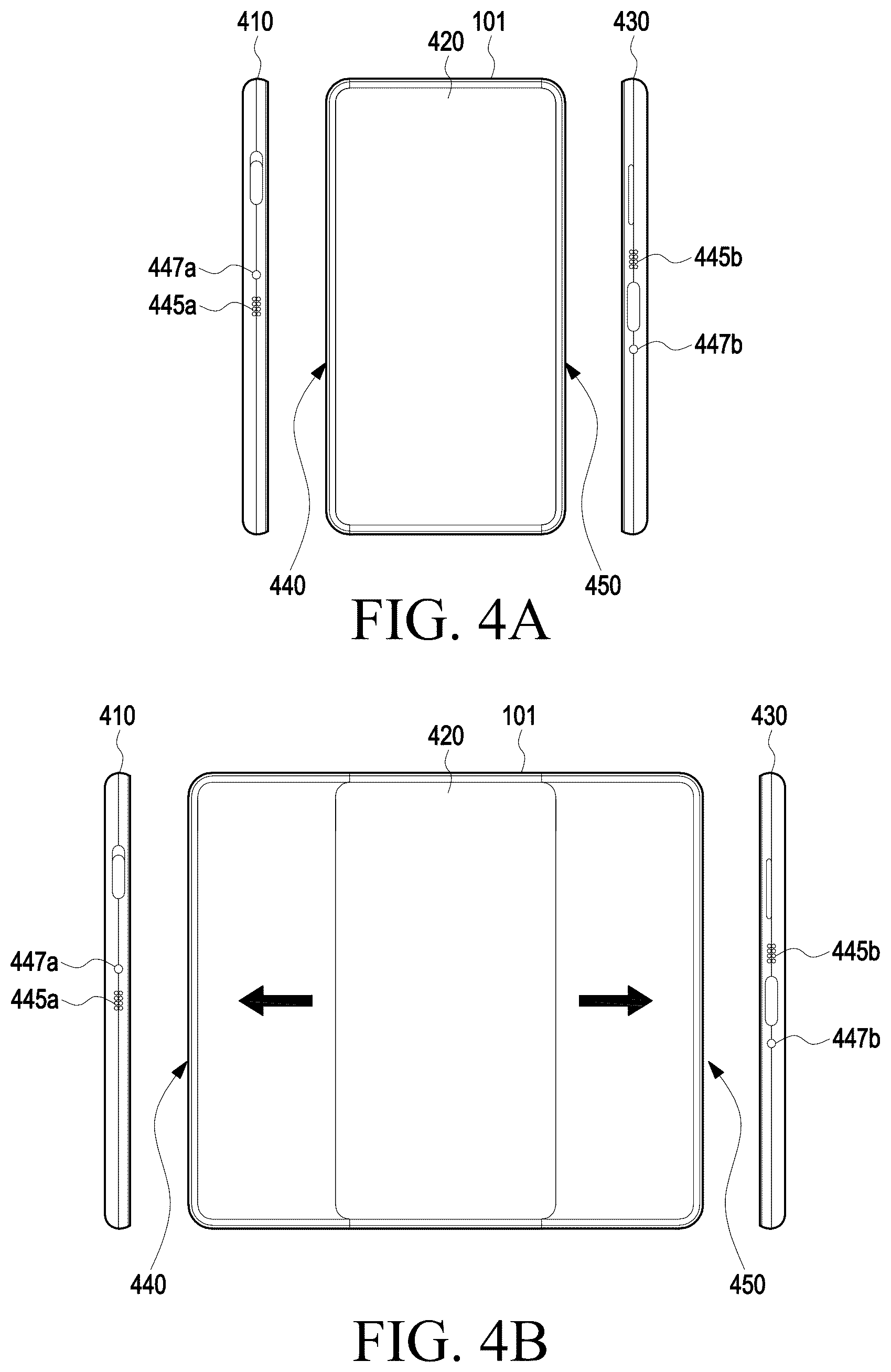 Patent US12602084 Figure 7 – Electronic device including flexible display and method for operating same