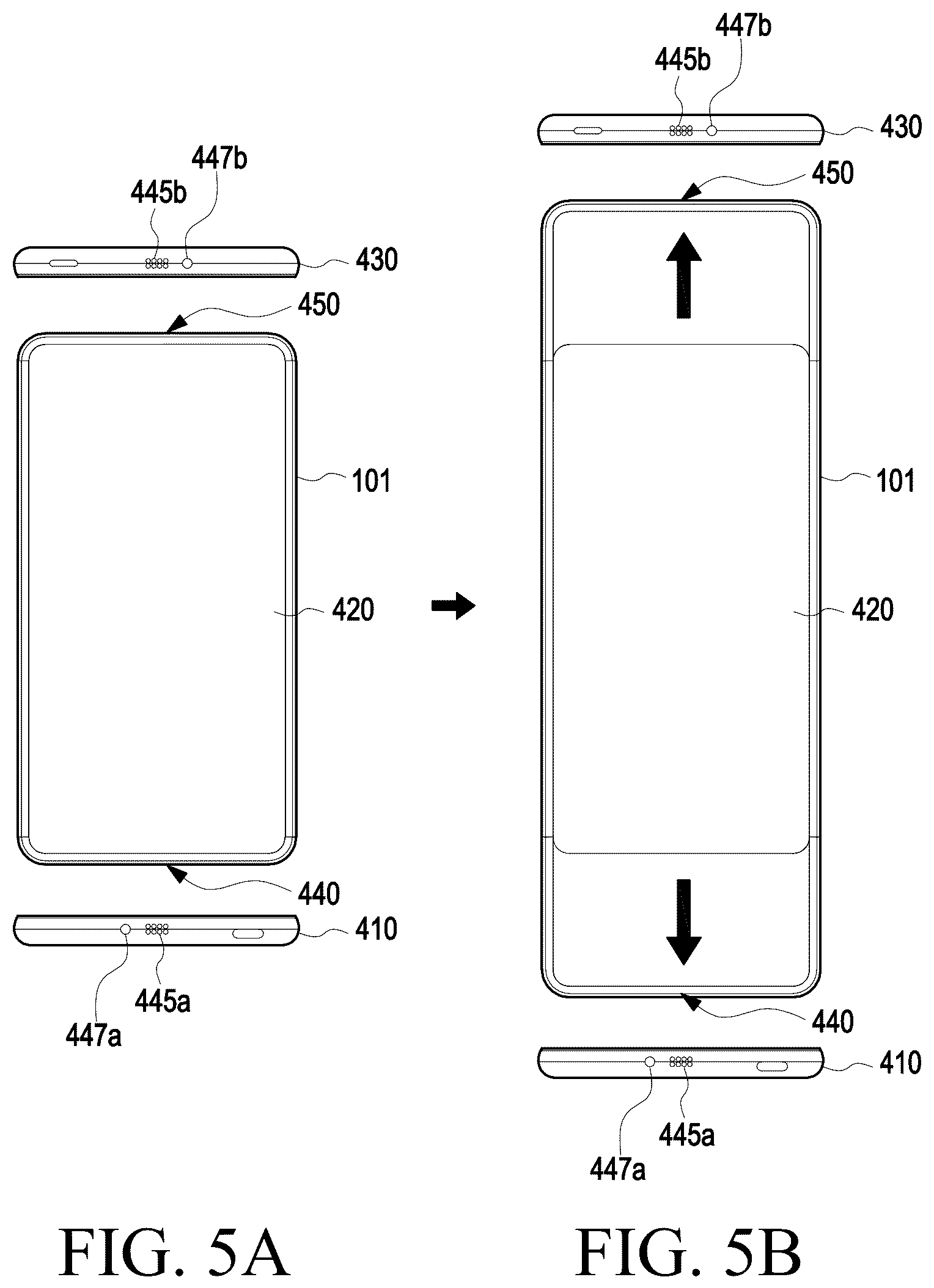 Patent US12602084 Figure 8 – Electronic device including flexible display and method for operating same