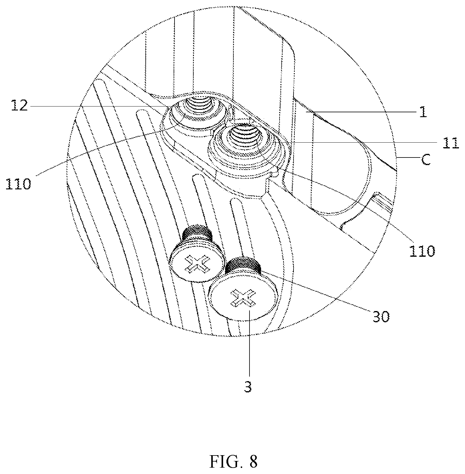 Patent US12602087 Figure 8 – Waterproof protective case of mobile terminal for diving