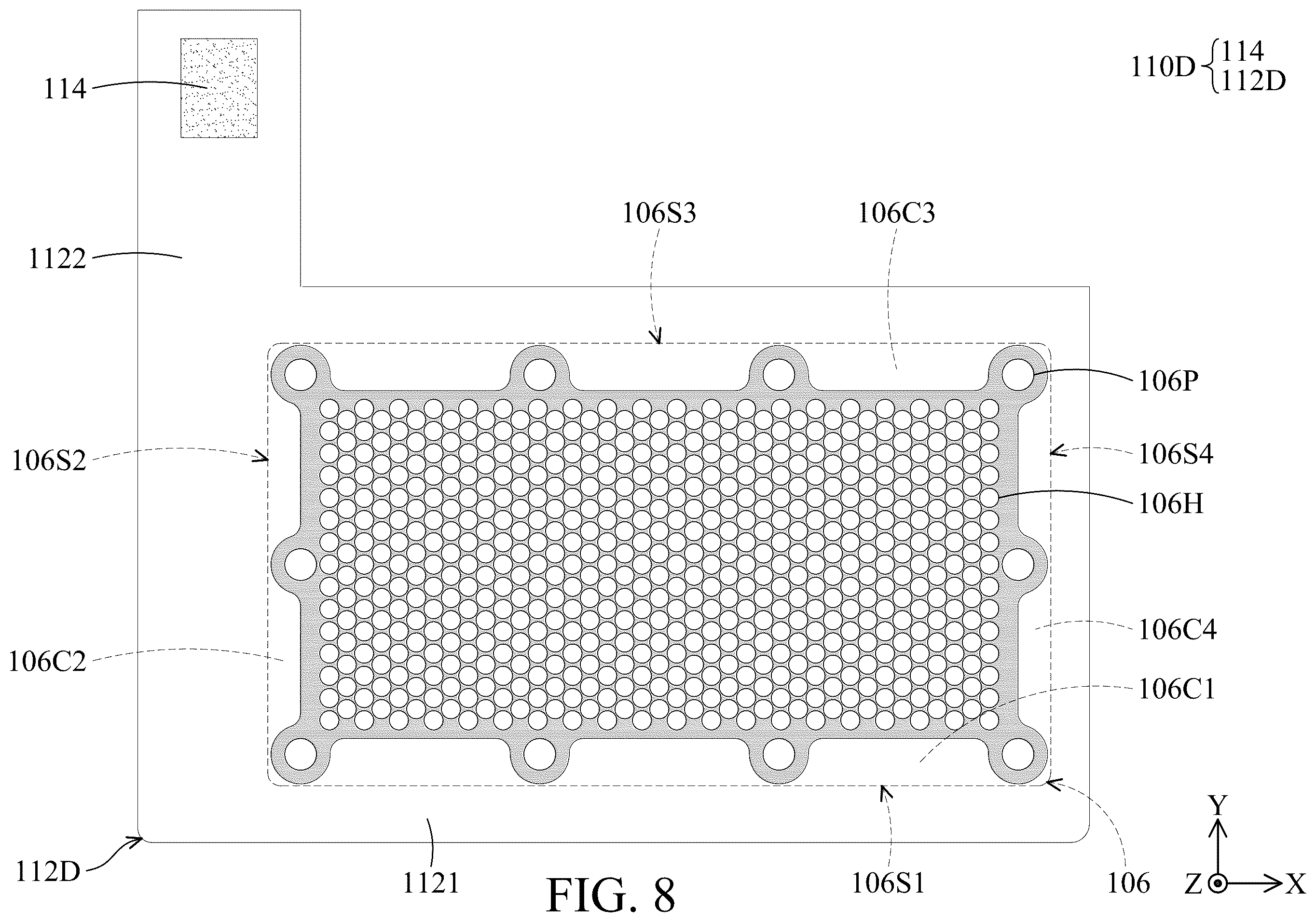 Patent US12602088 Figure 8 – Electronic device with electrostatic protection device