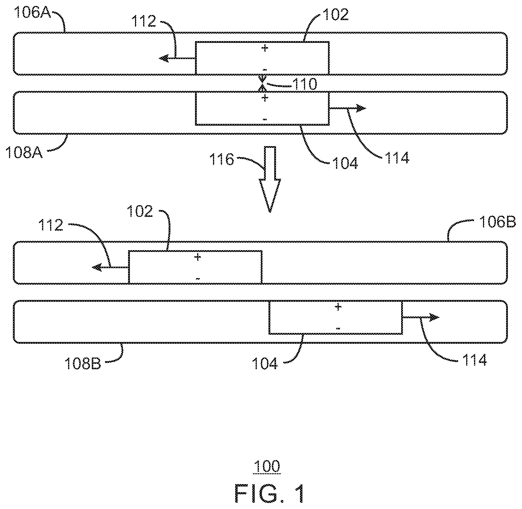 Patent US12602089 Figure 1 – Adjustment of magnetic force in a computing device