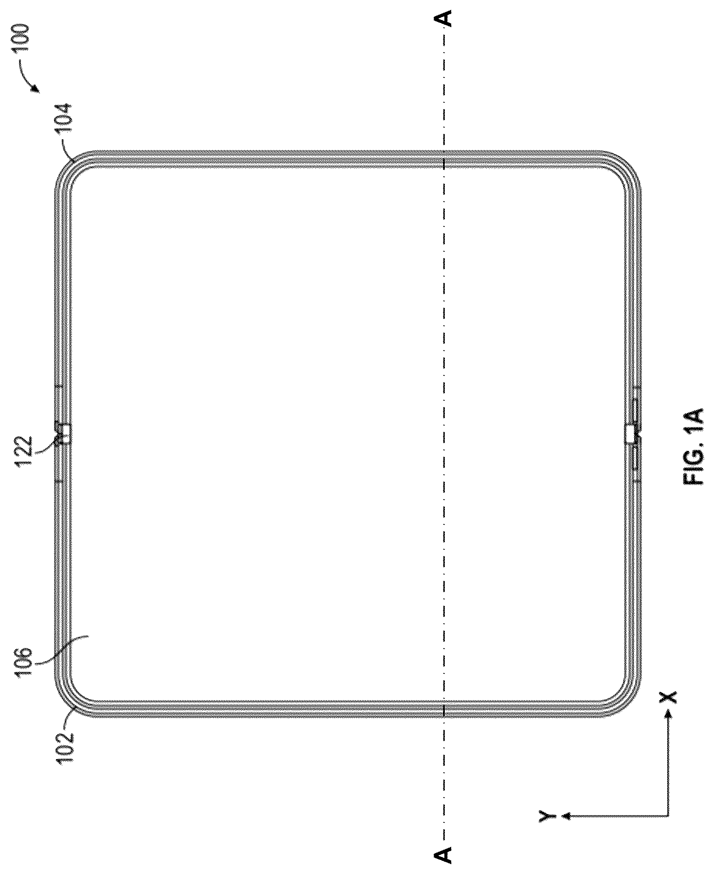 Patent US12602090 Figure 1 – Support plate for folding portable display device