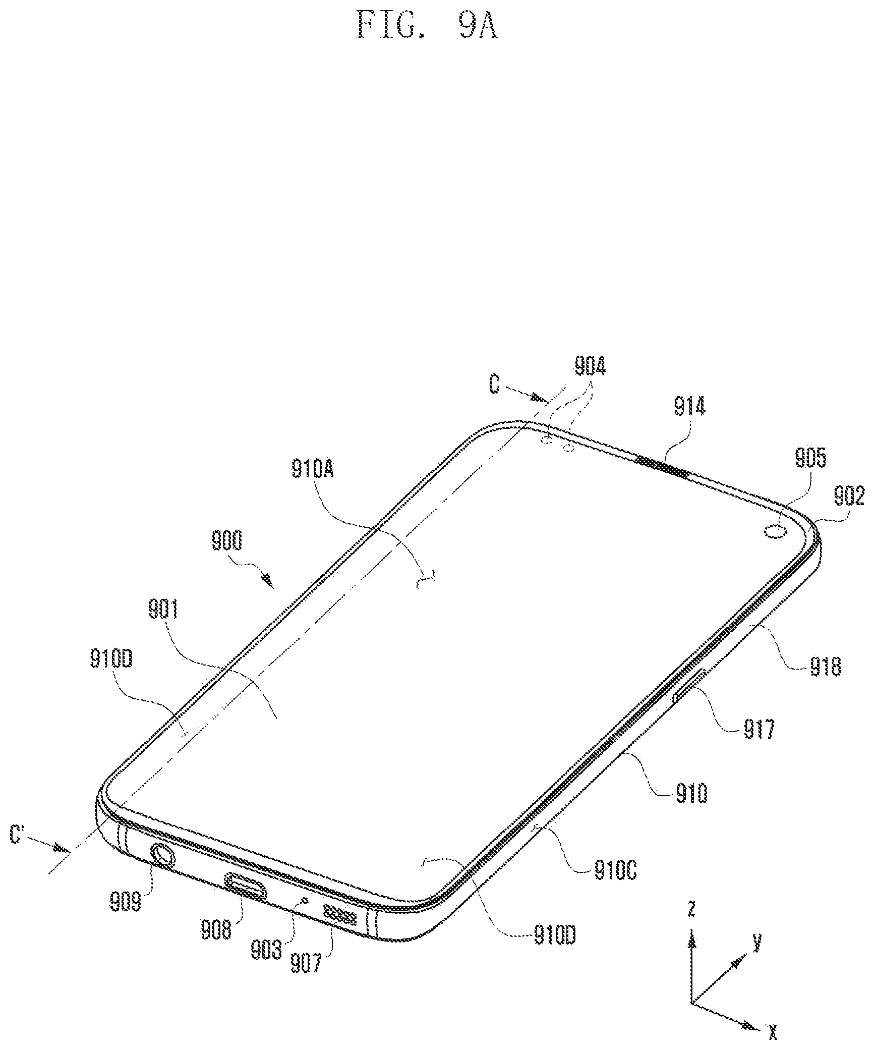 Patent US12602091 Figure 11 – Electronic device comprising dual display