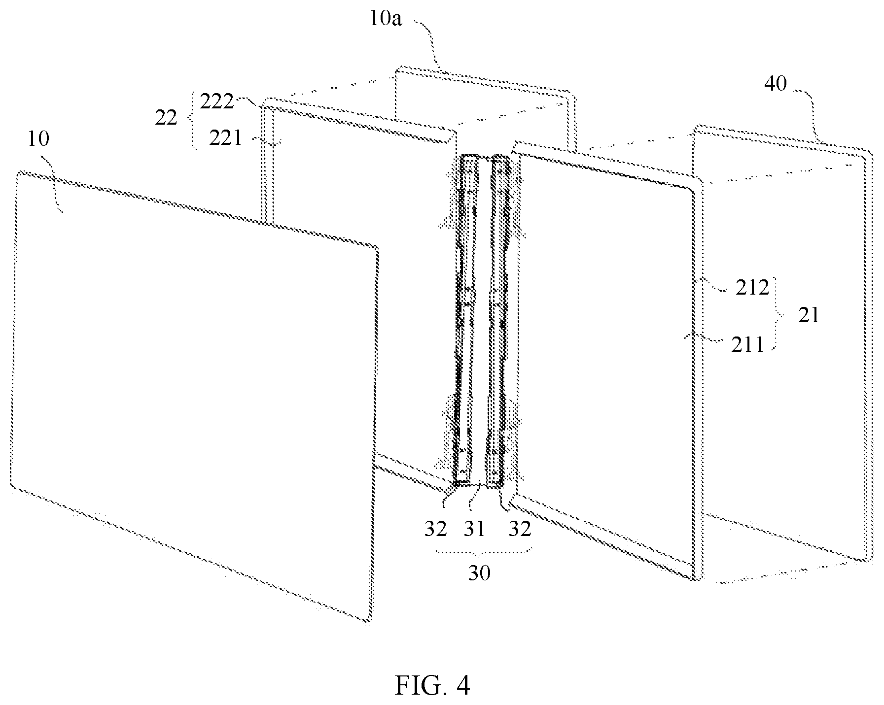 Patent US12602092 Figure 4 – Foldable-screen device and hinge component