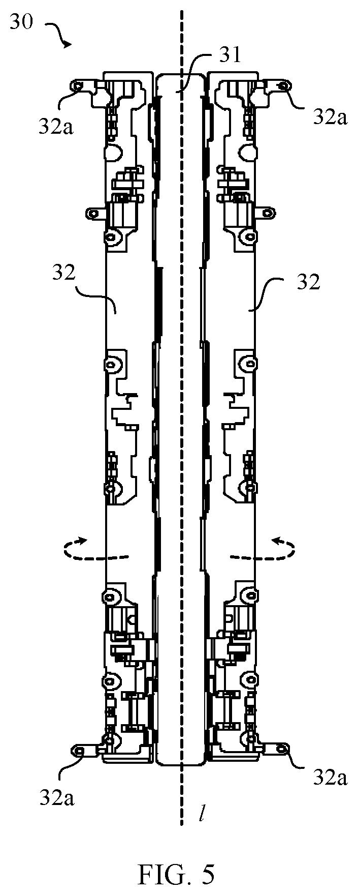 Patent US12602092 Figure 5 – Foldable-screen device and hinge component