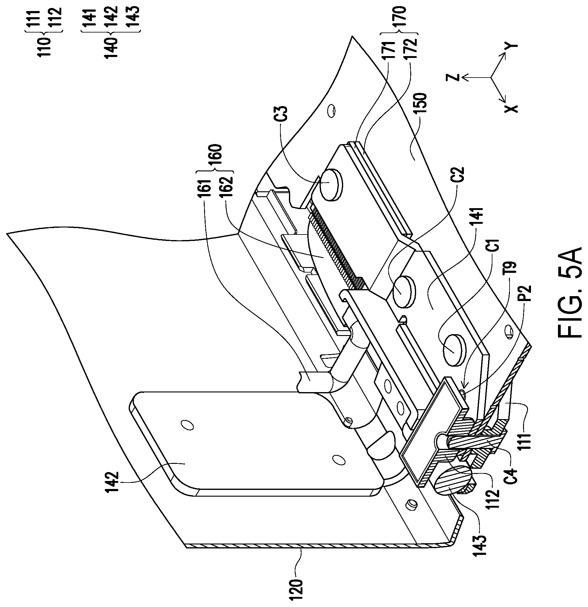 Patent US12602093 Figure 5 – Laptop computer