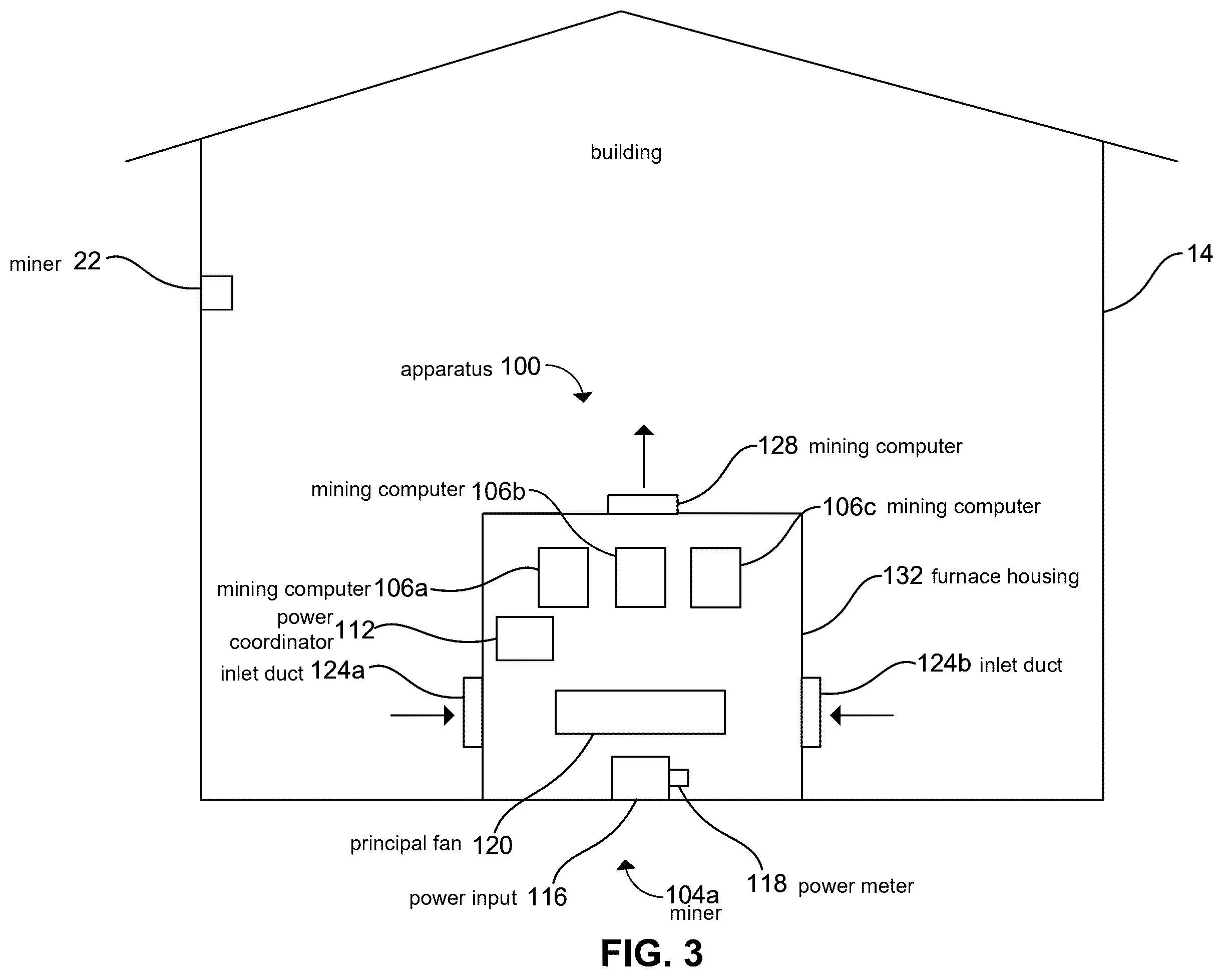 Patent US12602097 Figure 3 – Hybrid apparatuses for mining cryptocurrency and methods of operating the same