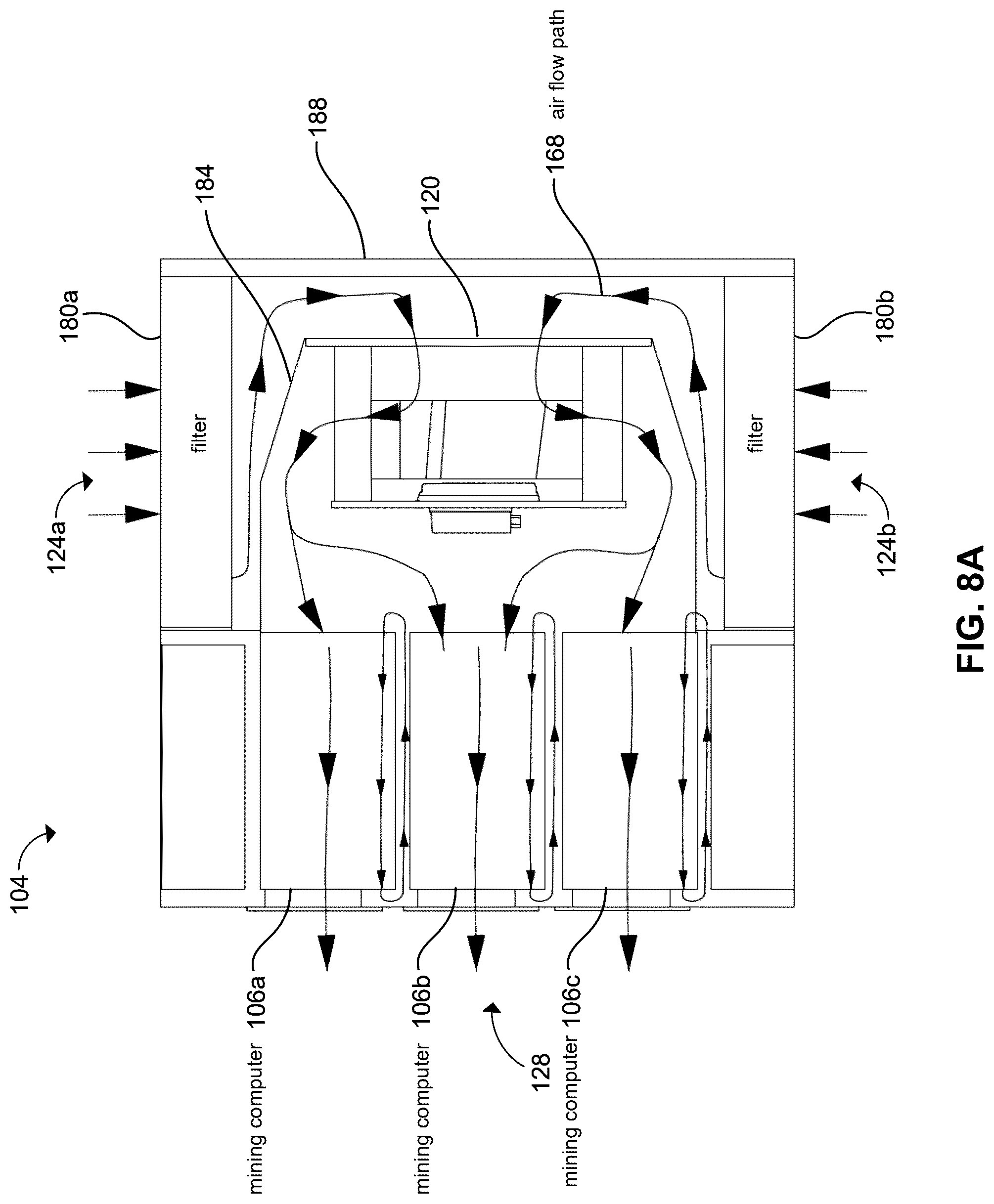 Patent US12602097 Figure 8 – Hybrid apparatuses for mining cryptocurrency and methods of operating the same