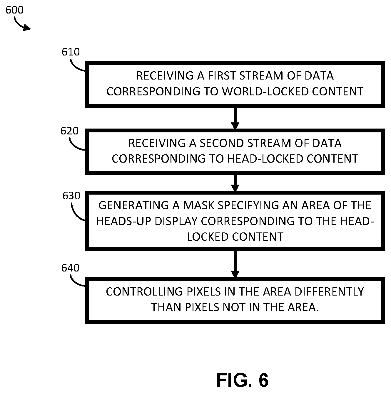 Patent US12602105 Figure 6 – Systems and methods for rendering augmented reality content