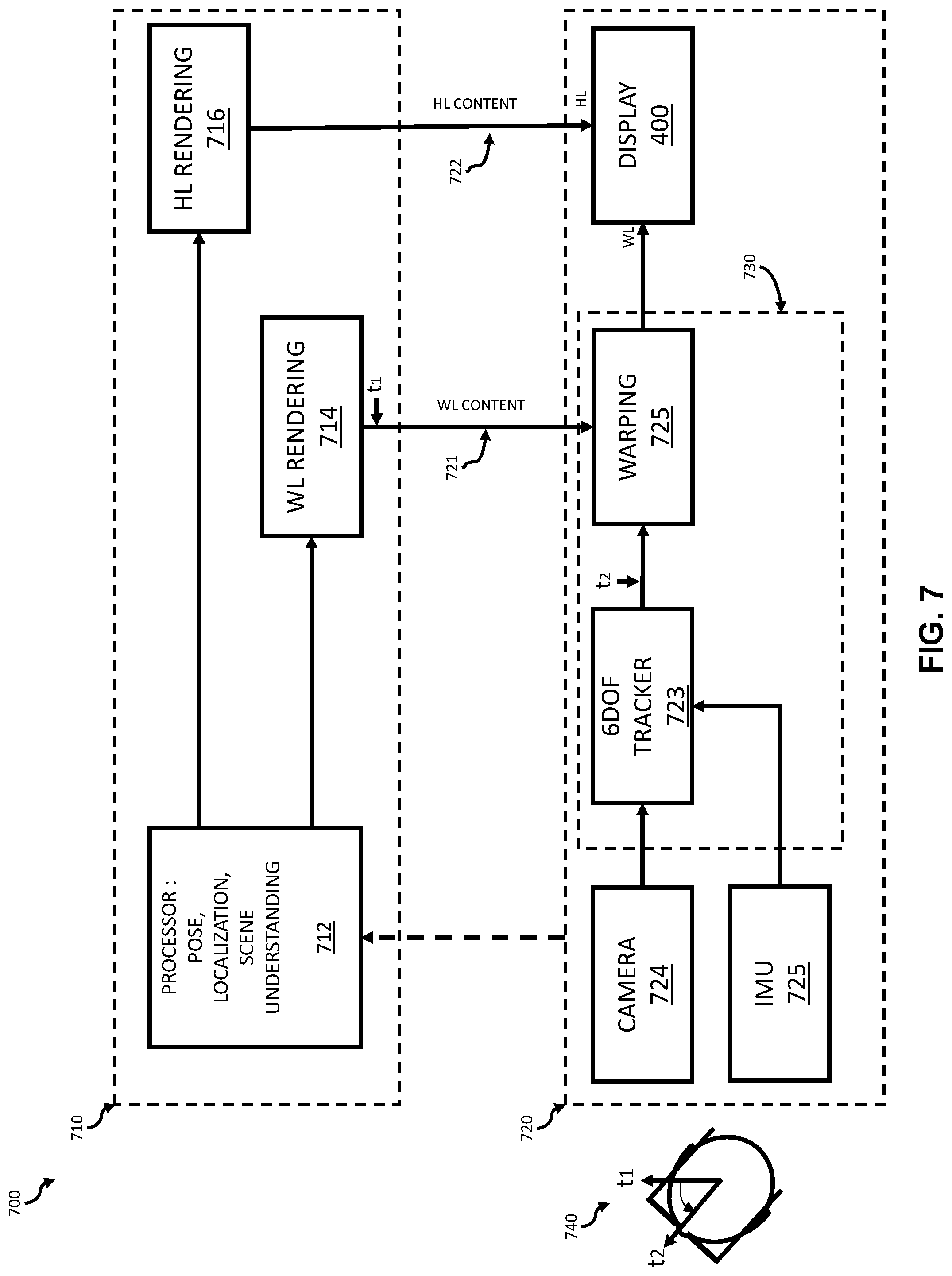 Patent US12602105 Figure 7 – Systems and methods for rendering augmented reality content