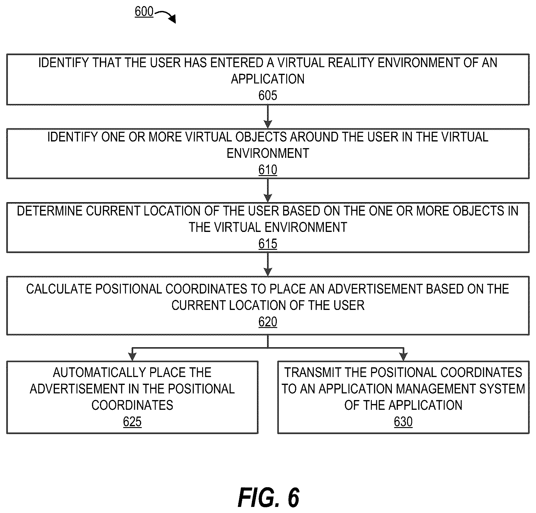 Patent US12602107 Figure 6 – System and method for delivering tailored visual content in an augmented reality environment