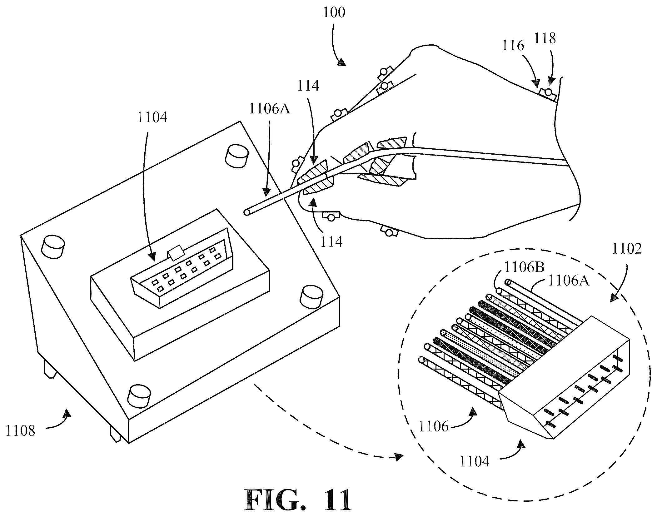 Patent US12602110 Figure 10 – Sensing gloves for performing tasks