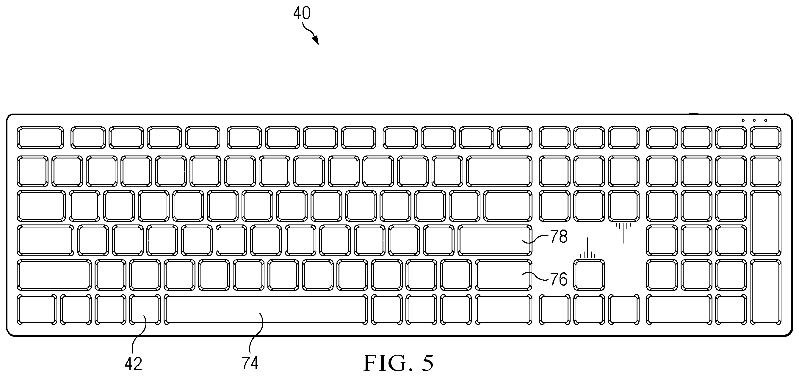 Patent US12602116 Figure 5 – Low acoustic mouse scroll wheel
