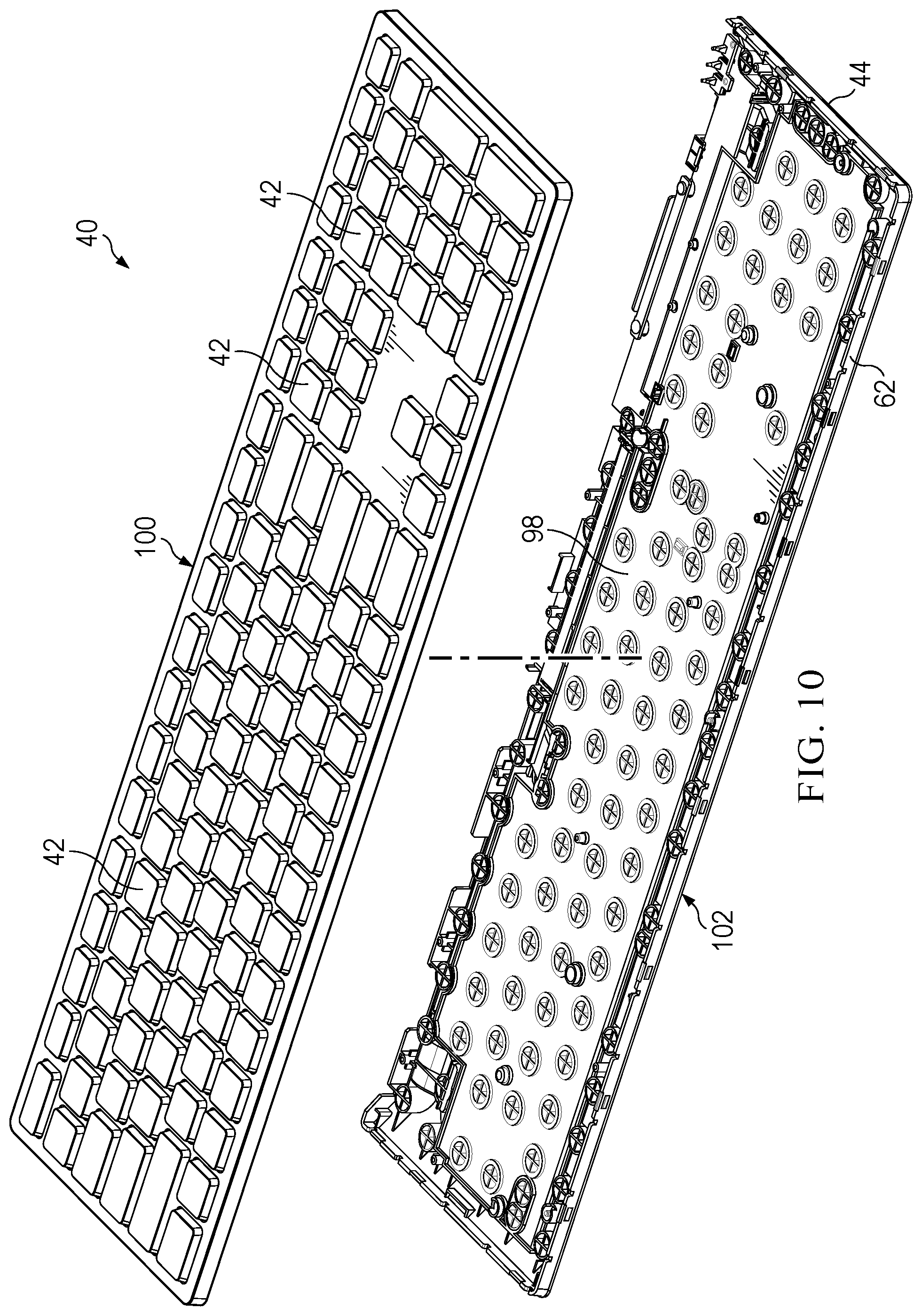 Patent US12602116 Figure 19 – Low acoustic mouse scroll wheel