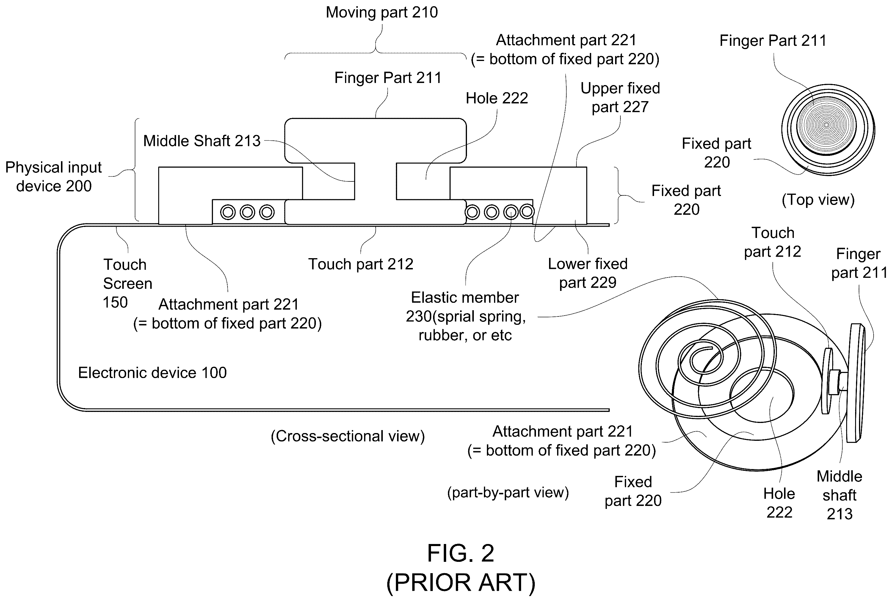 Patent US12602117 Figure 2 – Touch joystick