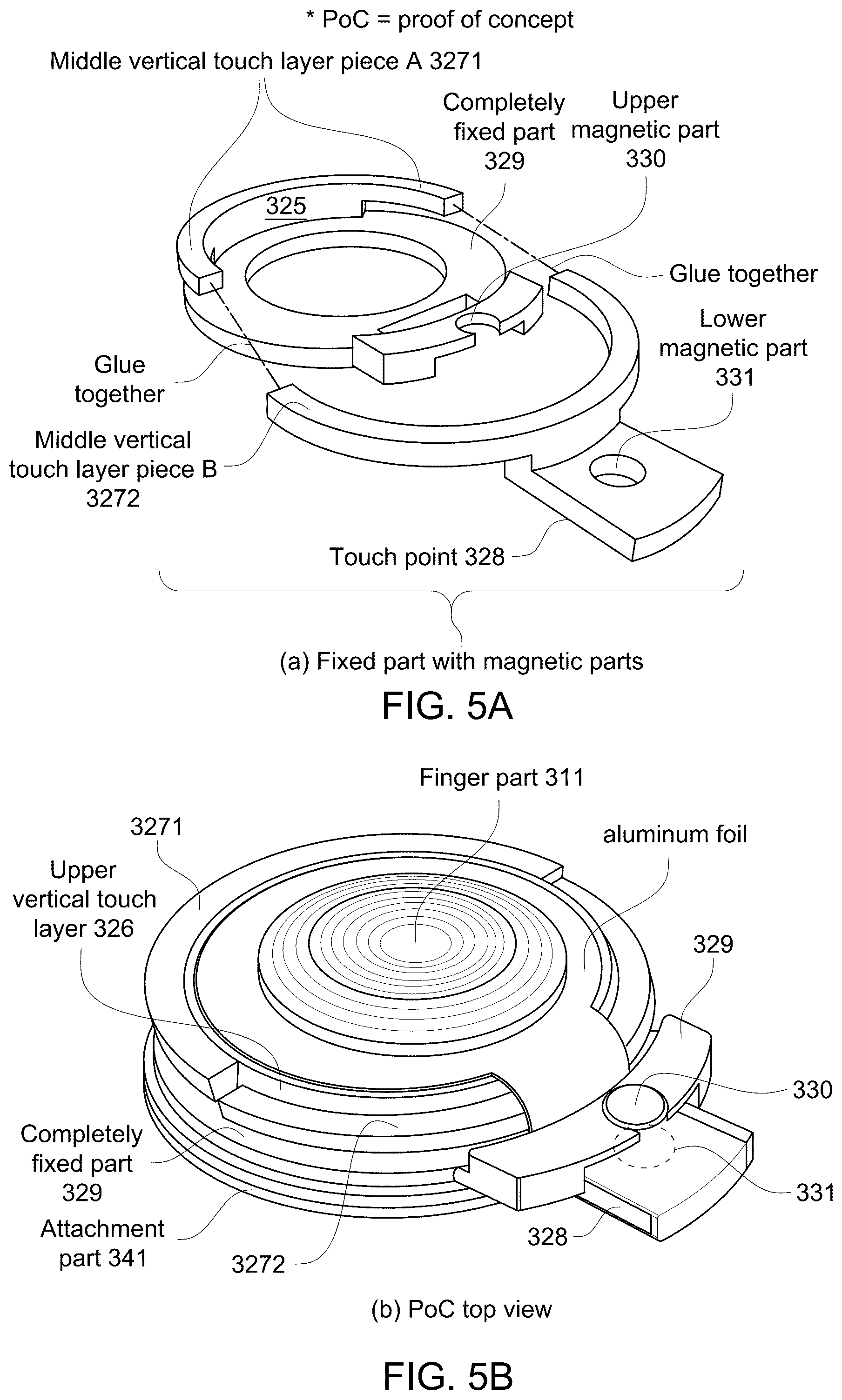 Patent US12602117 Figure 5 – Touch joystick