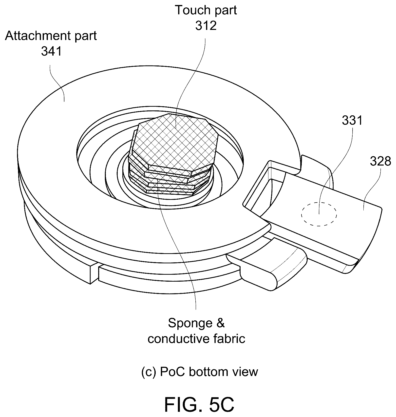 Patent US12602117 Figure 6 – Touch joystick