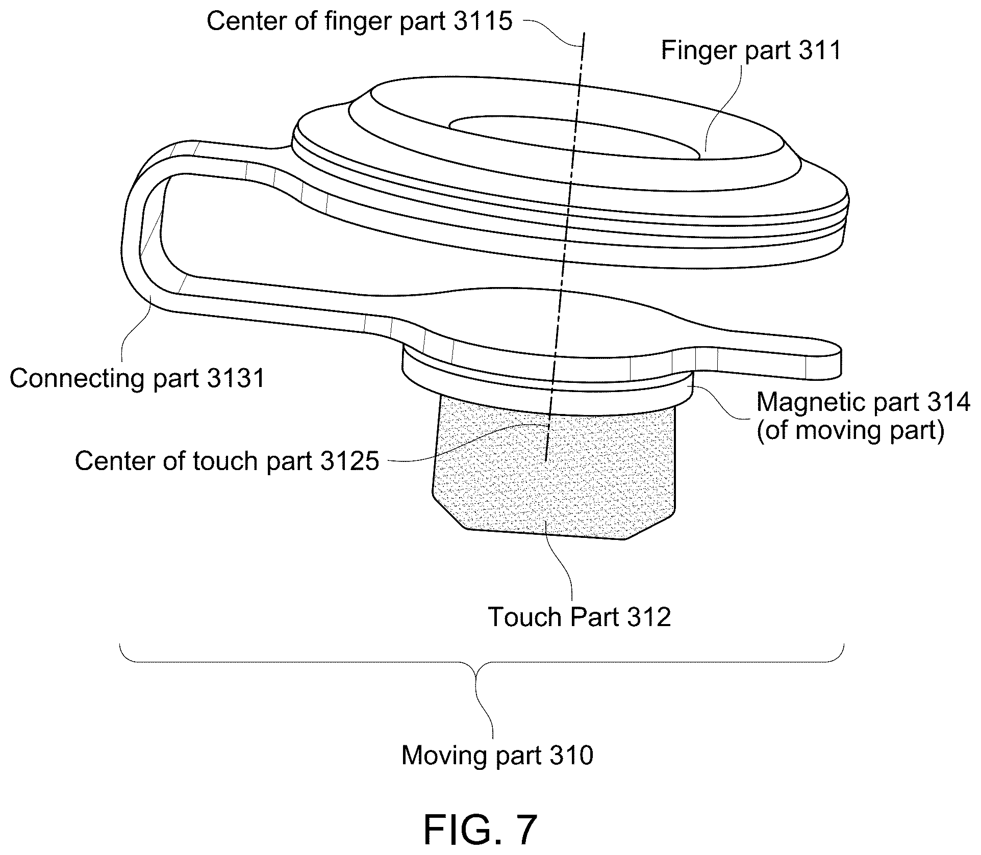 Patent US12602117 Figure 9 – Touch joystick