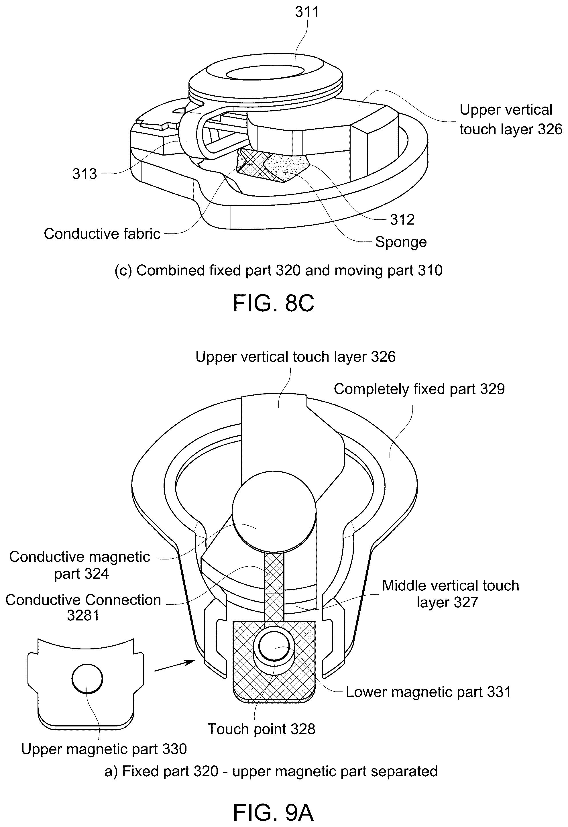 Patent US12602117 Figure 11 – Touch joystick