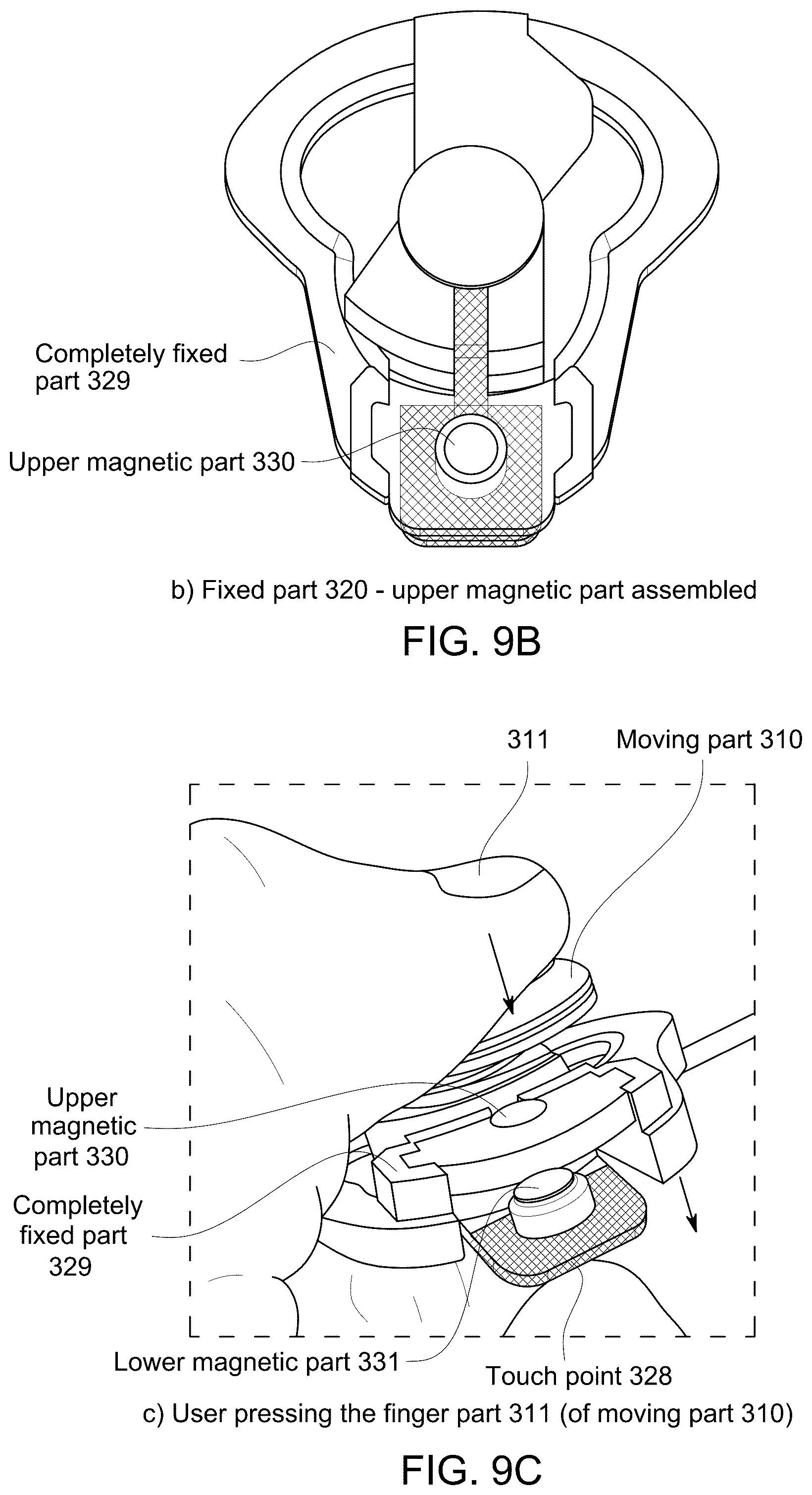 Patent US12602117 Figure 12 – Touch joystick