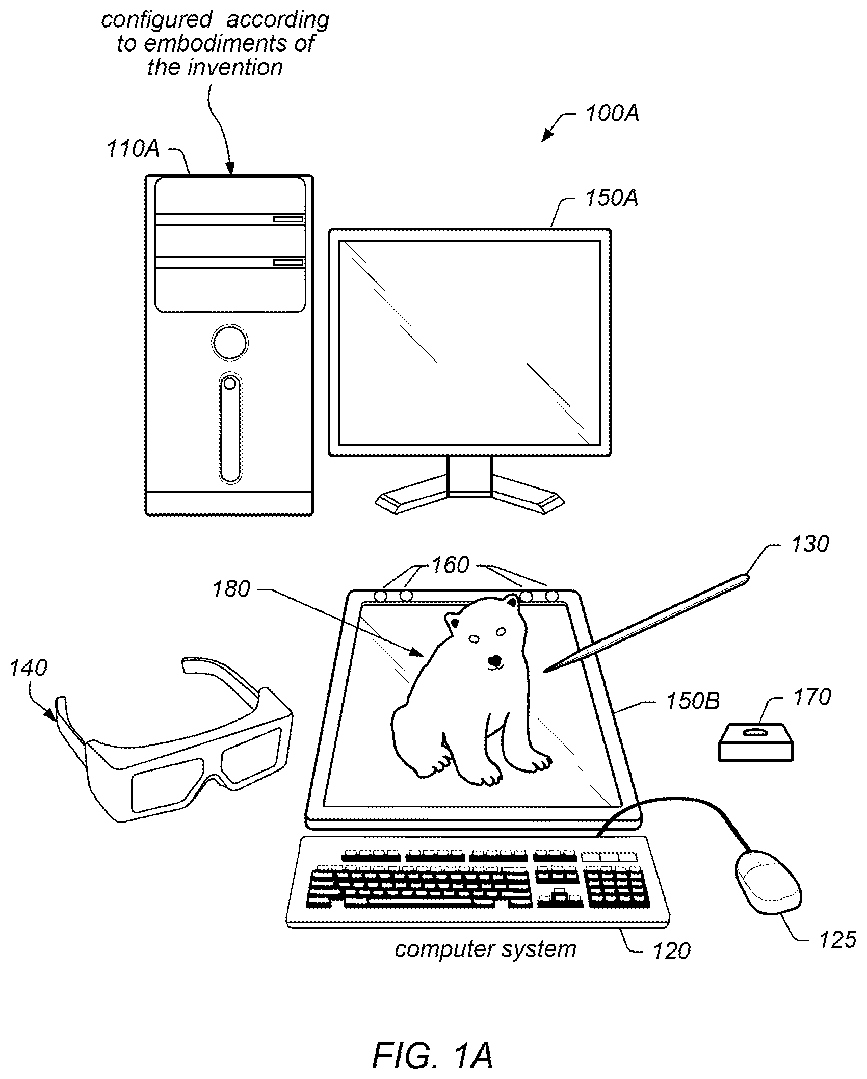 Patent US12602118 Figure 1 – Six-degree of freedom pose estimation of a stylus