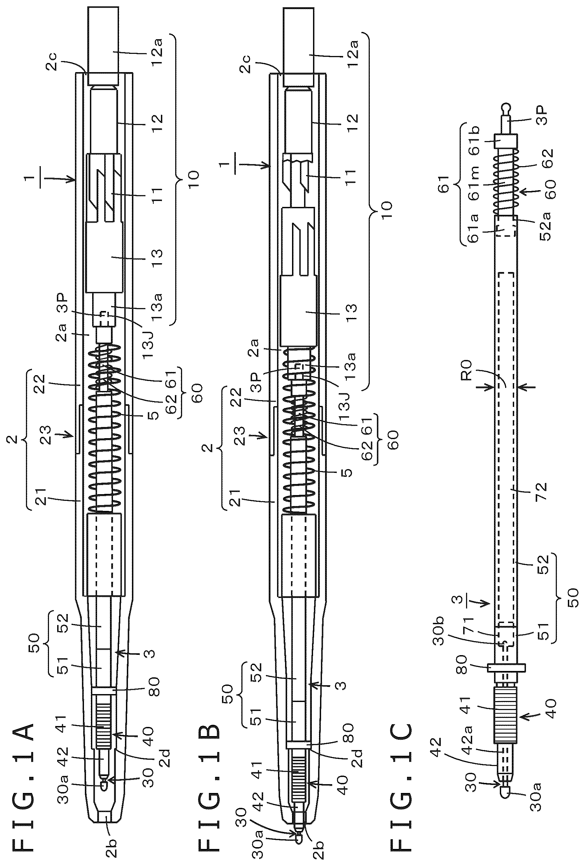 Patent US12602120 Figure 1 – Electronic pen having knock mechanism to push and retract electronic pen main body out of and into pen housing