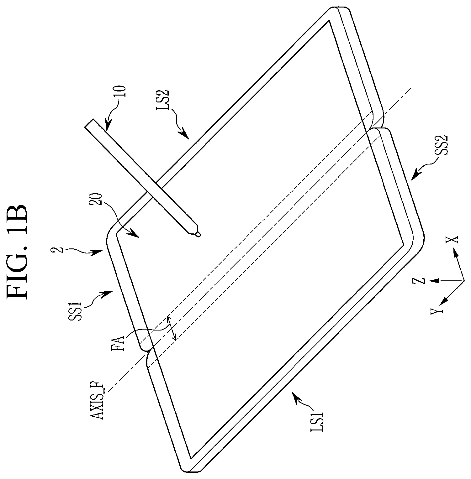 Patent US12602121 Figure 2 – Touch device for passive resonant stylus, driving method for the same and touch system