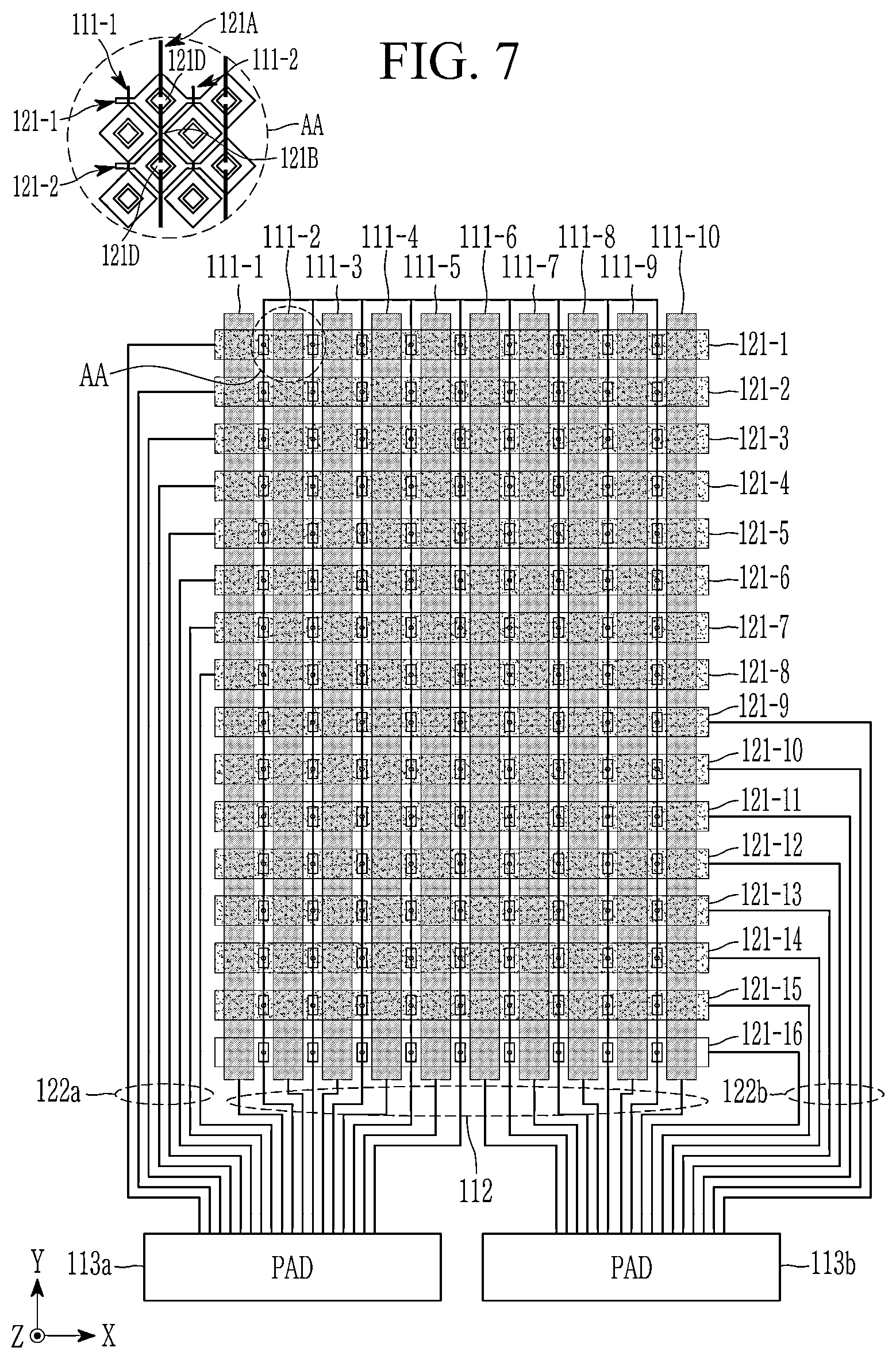 Patent US12602121 Figure 10 – Touch device for passive resonant stylus, driving method for the same and touch system