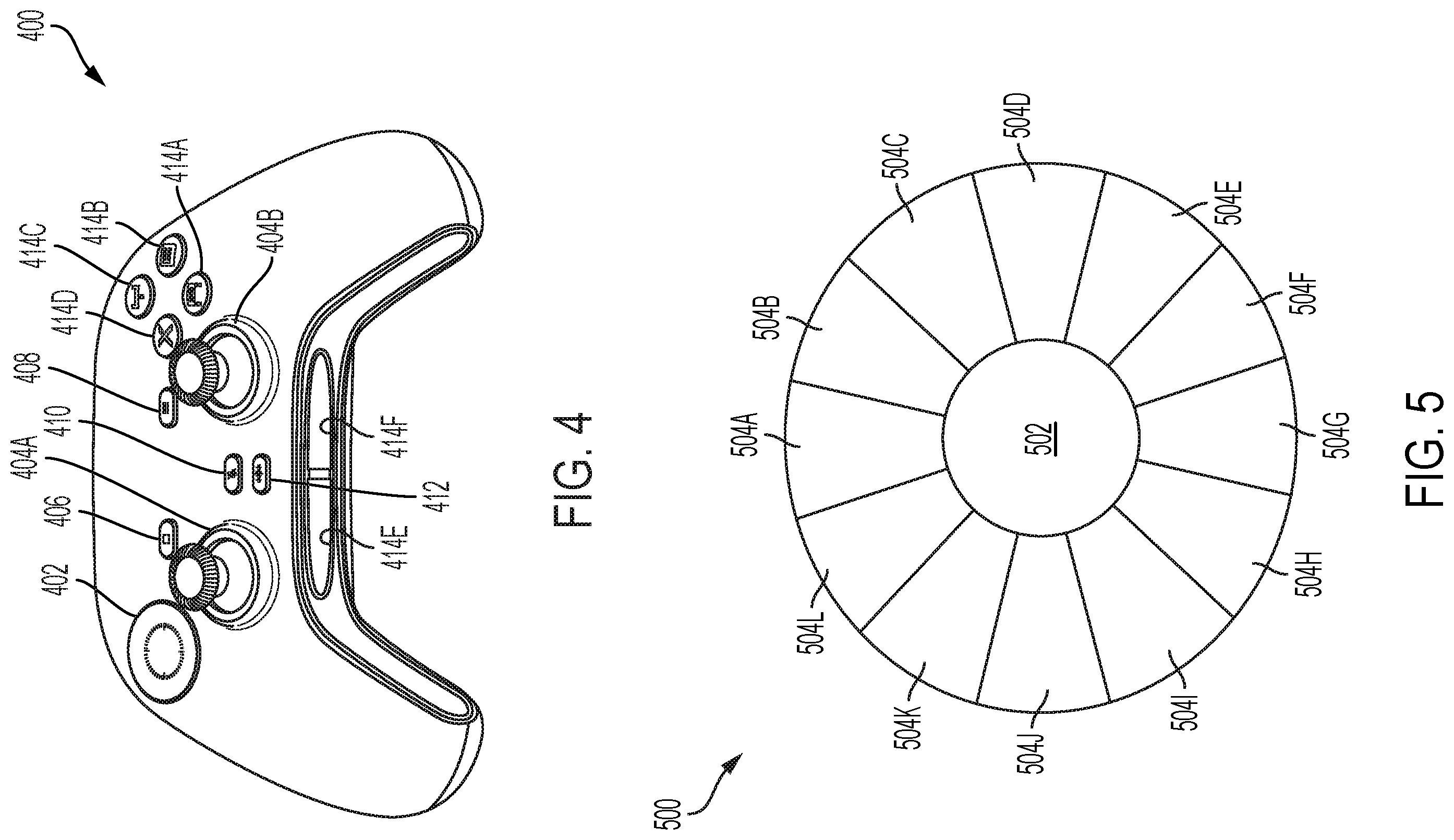 Patent US12602125 Figure 4 – Adjustable input modes for a handheld controller