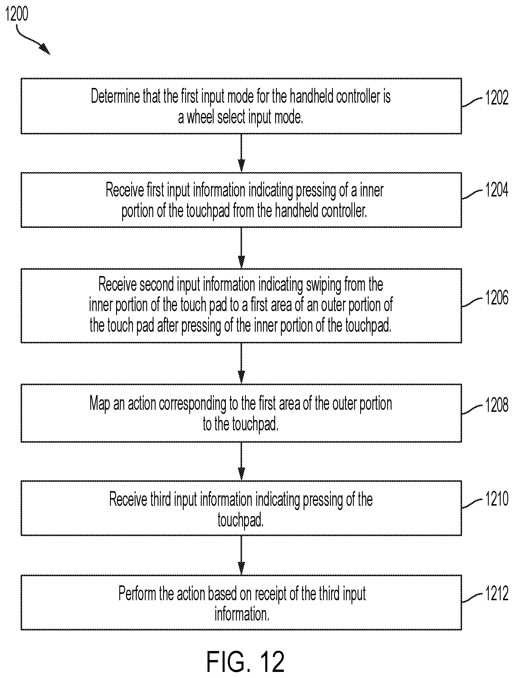Patent US12602125 Figure 13 – Adjustable input modes for a handheld controller