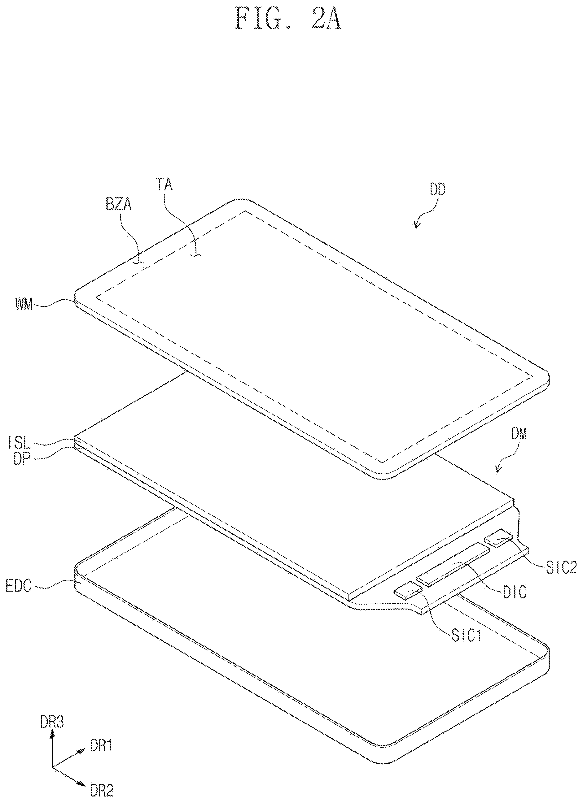 Patent US12602128 Figure 2 – Display device having pixel drive circuits and sensor drive circuits