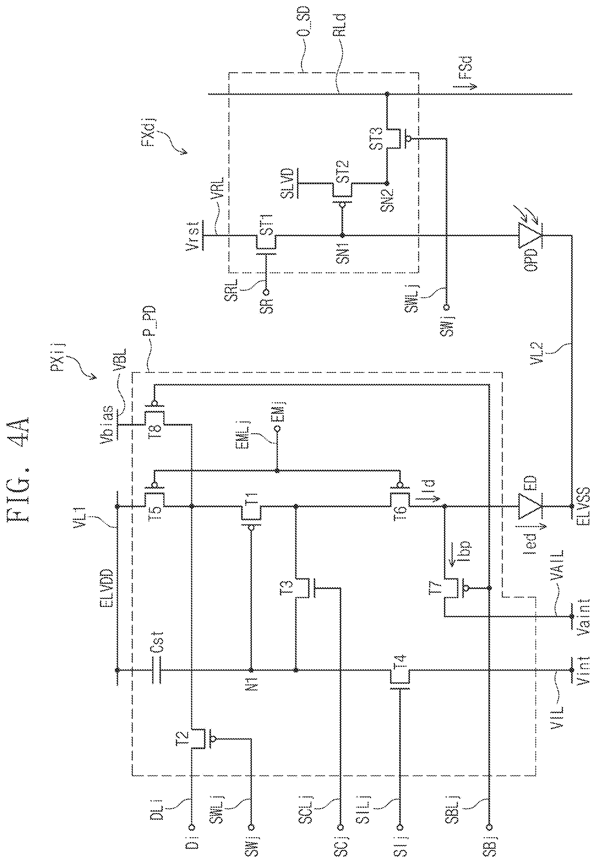 Patent US12602128 Figure 5 – Display device having pixel drive circuits and sensor drive circuits