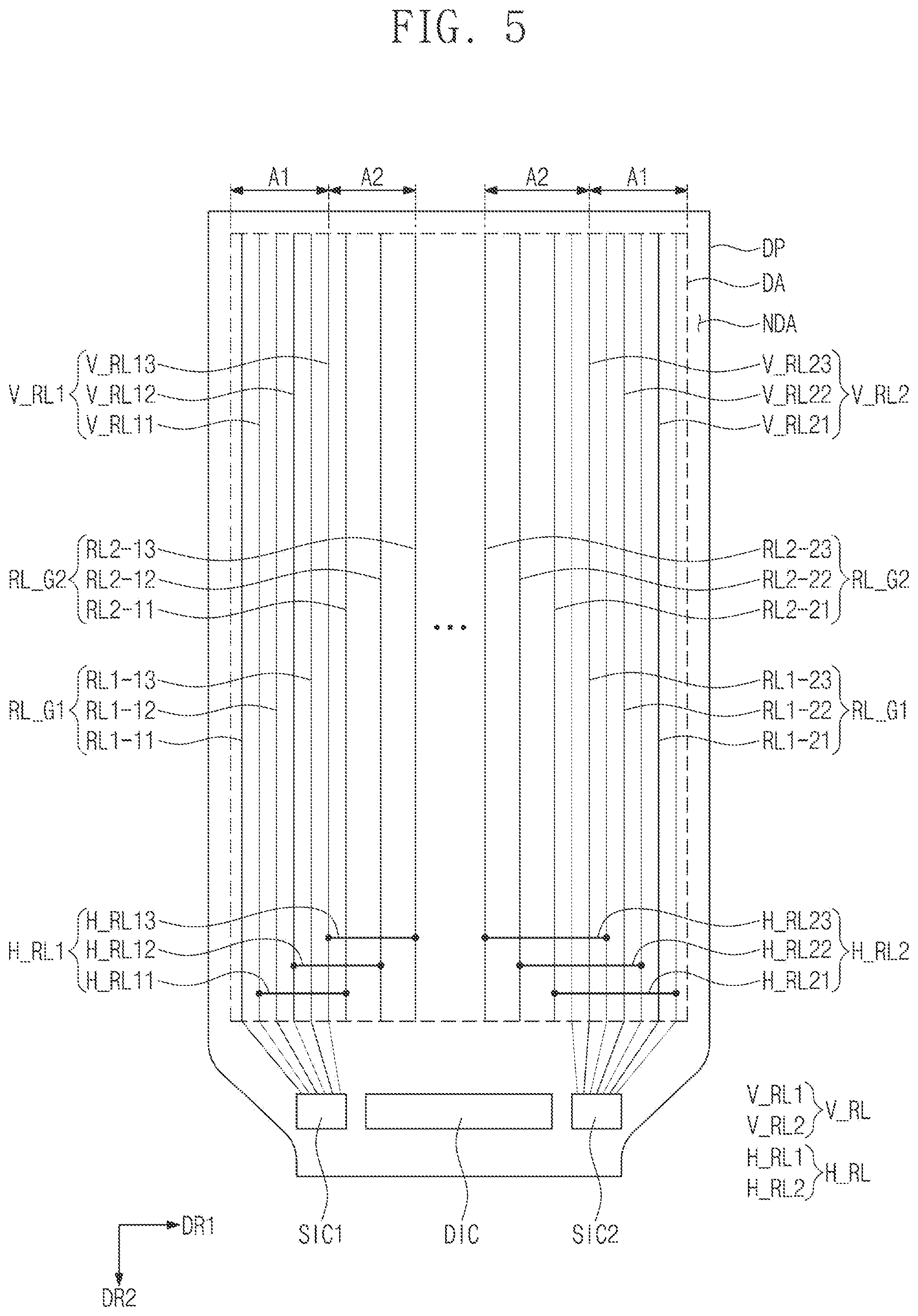 Patent US12602128 Figure 7 – Display device having pixel drive circuits and sensor drive circuits