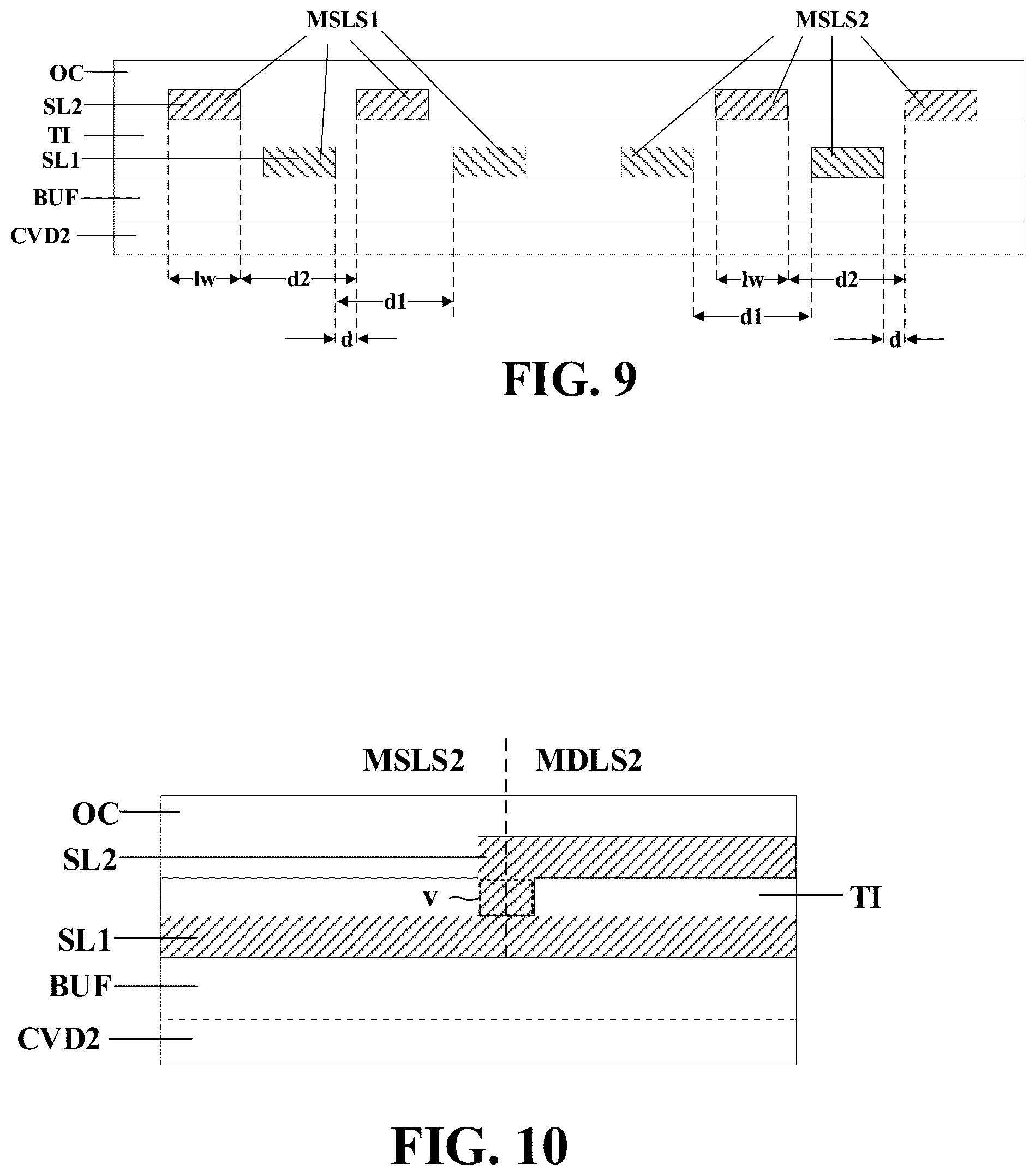 Patent US12602129 Figure 12 – Touch control structure and display apparatus with touch signal lines with double-layer region in a corner area