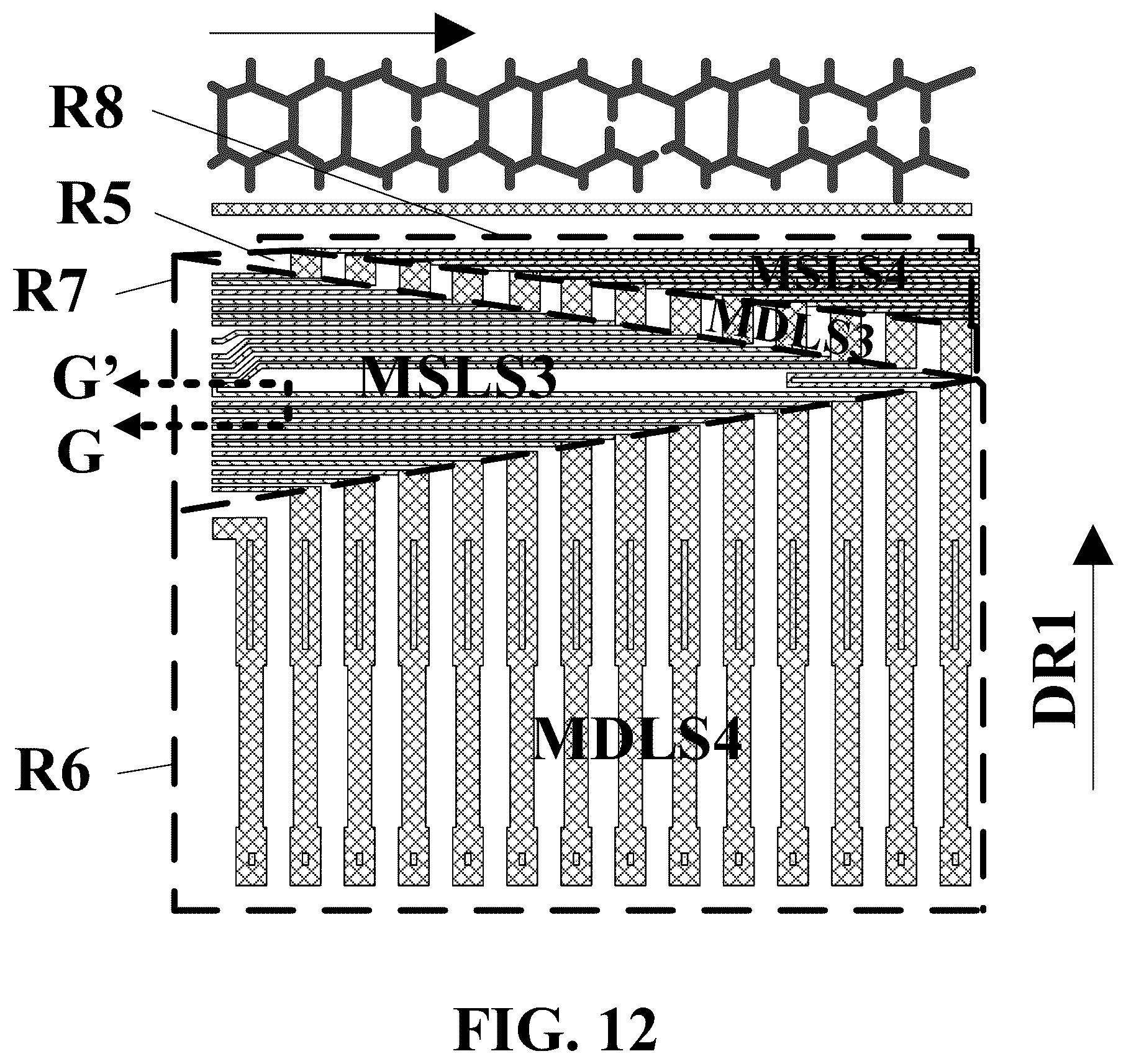 Patent US12602129 Figure 14 – Touch control structure and display apparatus with touch signal lines with double-layer region in a corner area