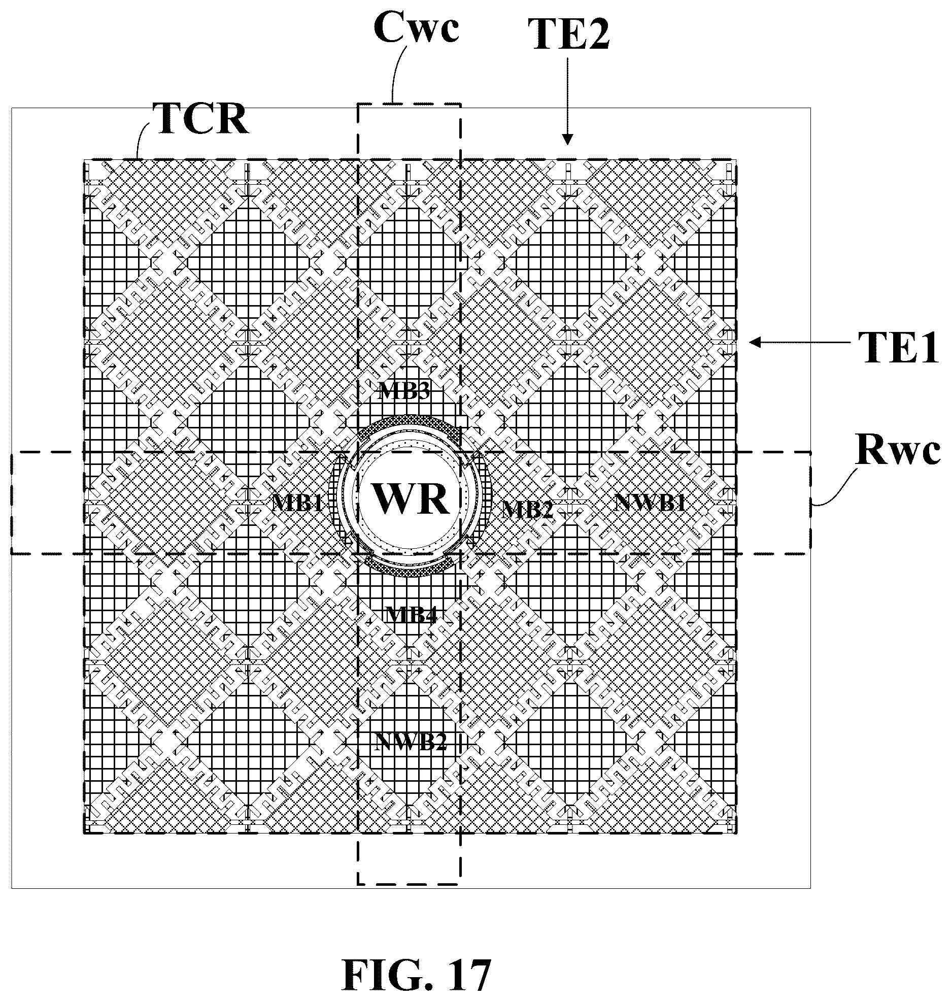 Patent US12602129 Figure 17 – Touch control structure and display apparatus with touch signal lines with double-layer region in a corner area