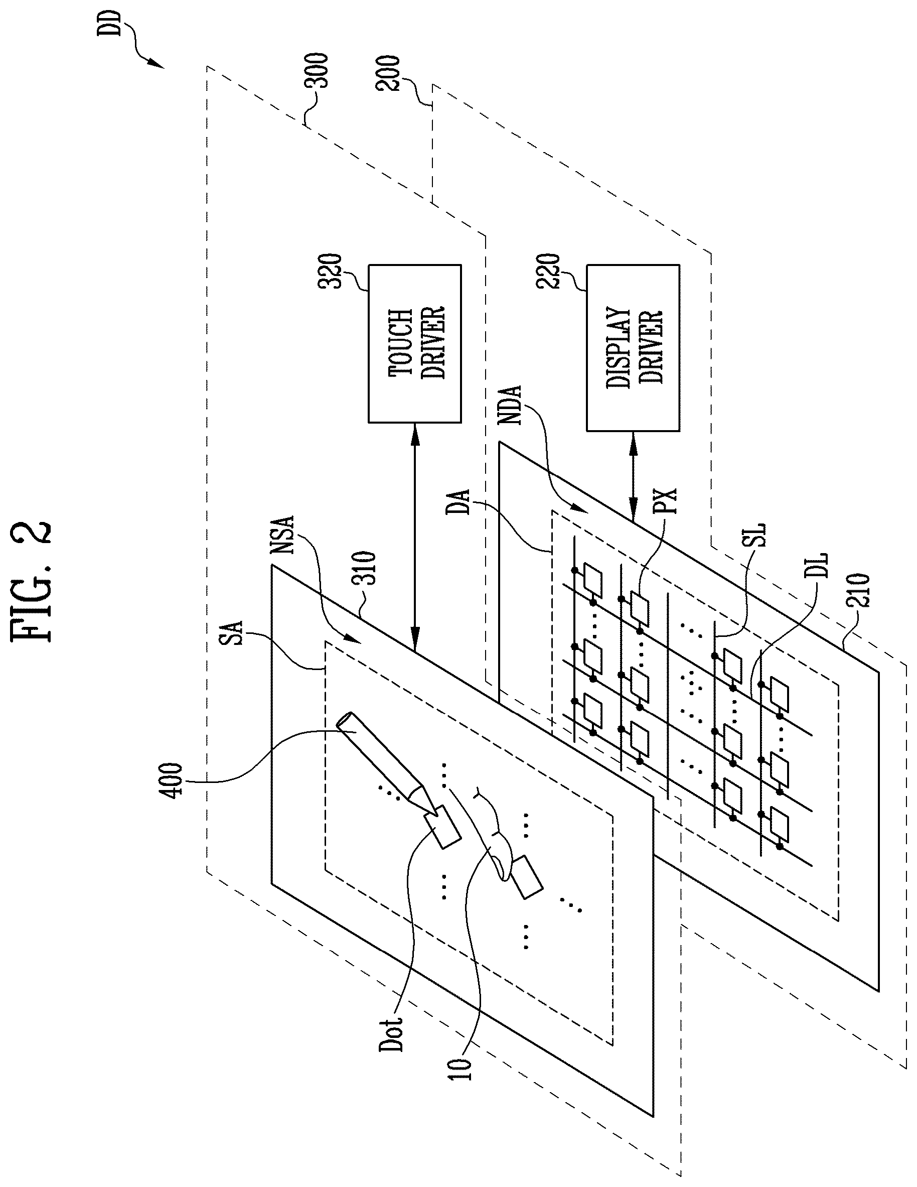 Patent US12602131 Figure 2 – Display device and driving method of the same